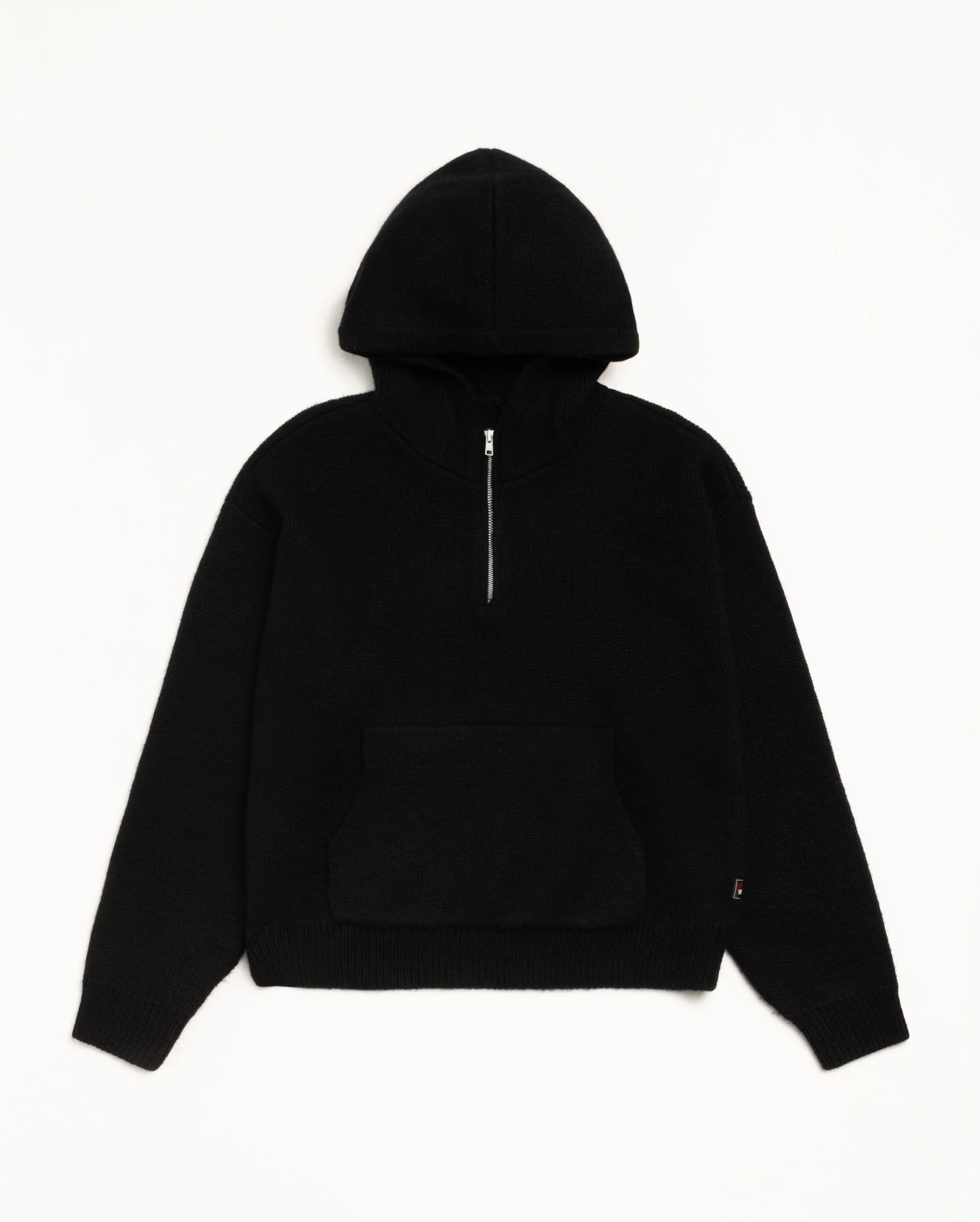 QUARTER ZIP KNIT HOODIE