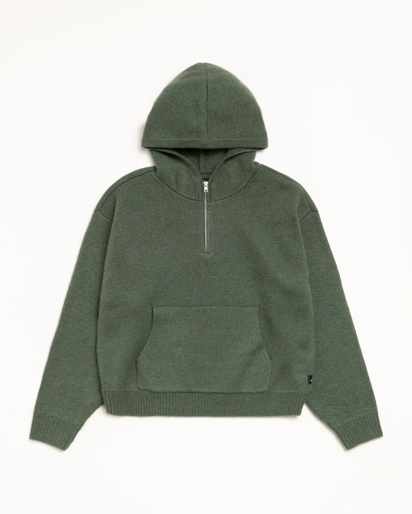 QUARTER ZIP KNIT HOODIE