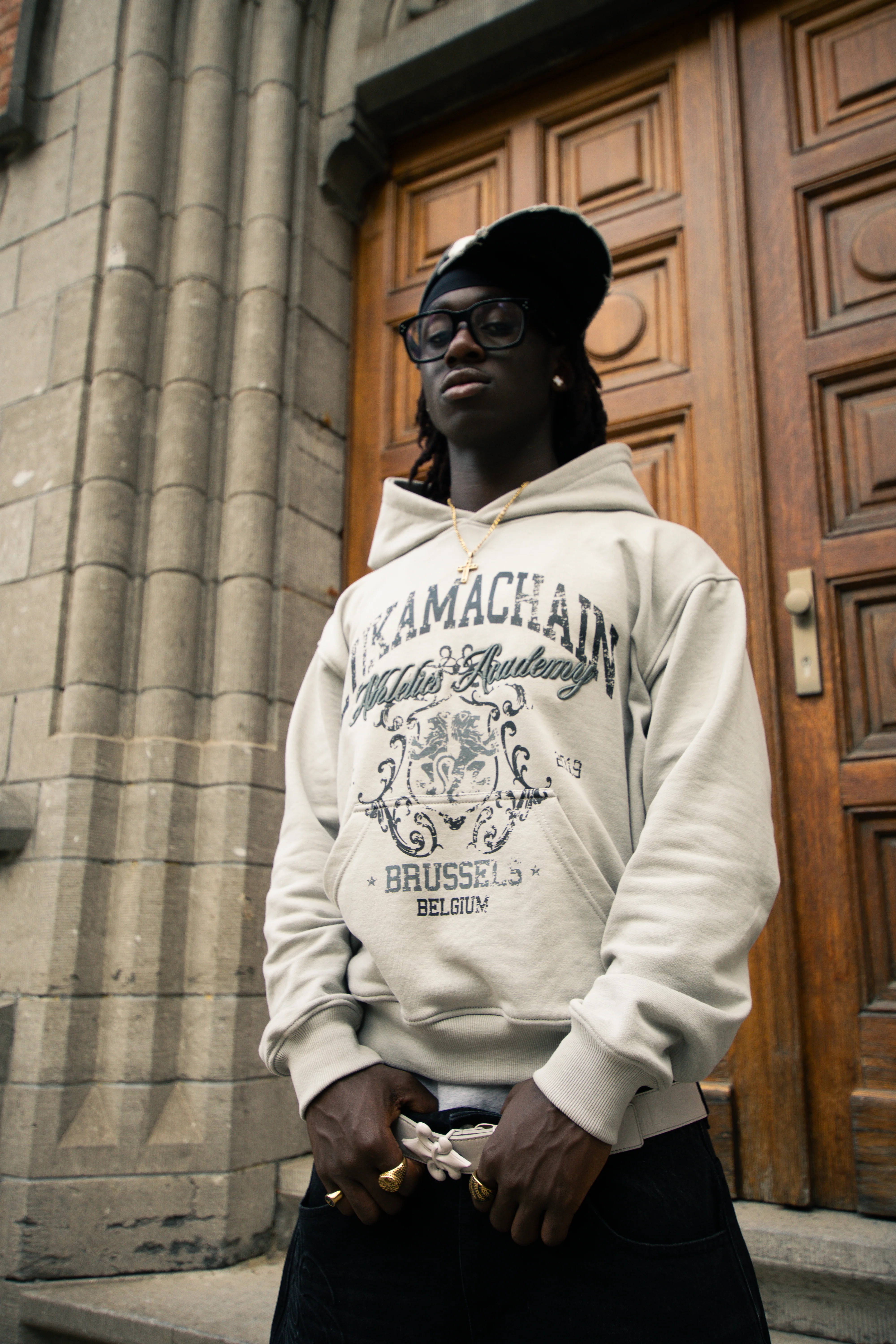 Hoodie High School Gray