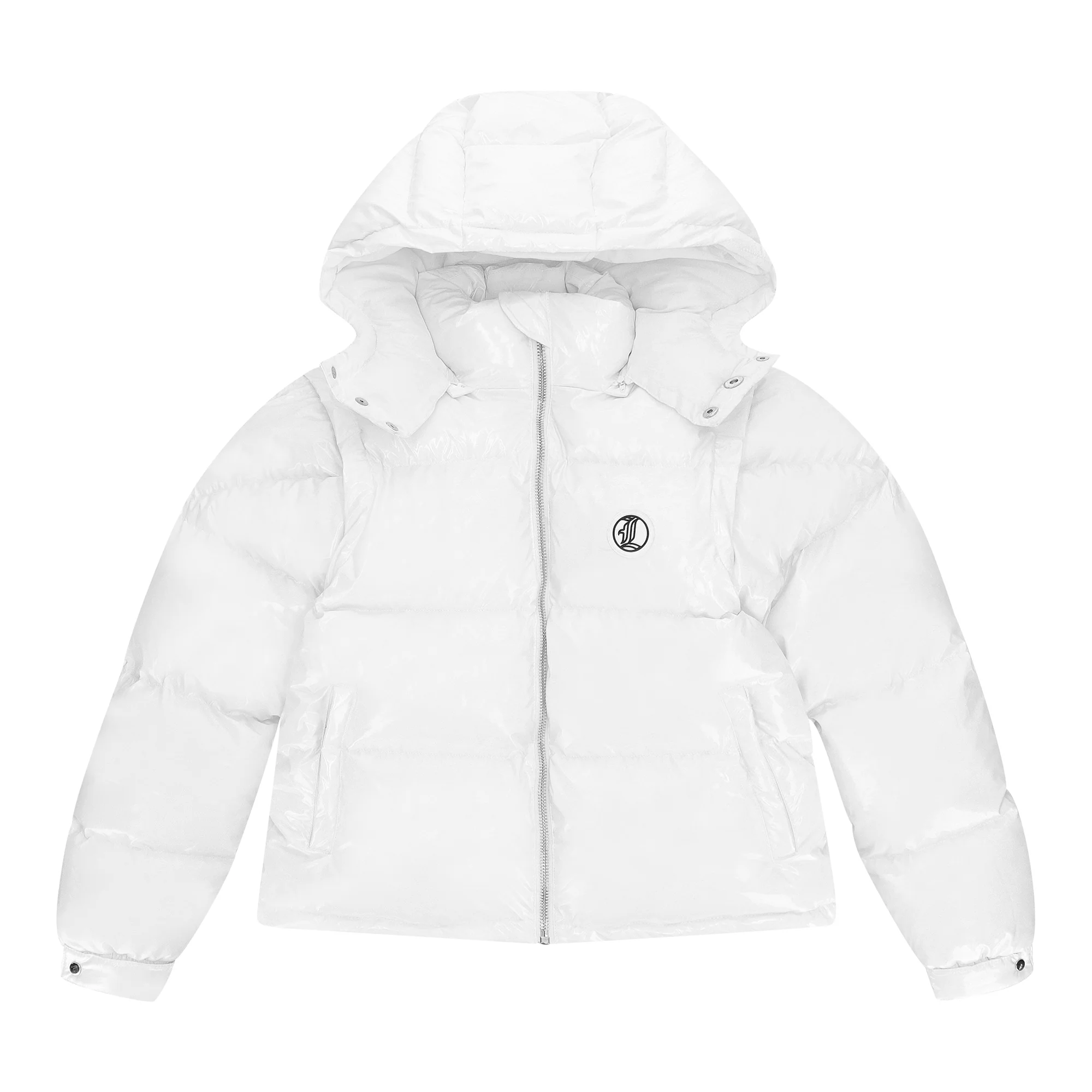 Graffiti Puffer Jacket (detachable) - White