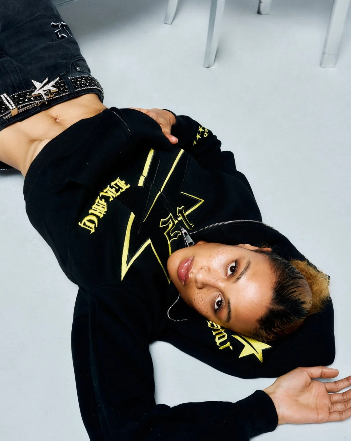 StarBoy Black&Yellow Full Zip Hoodie