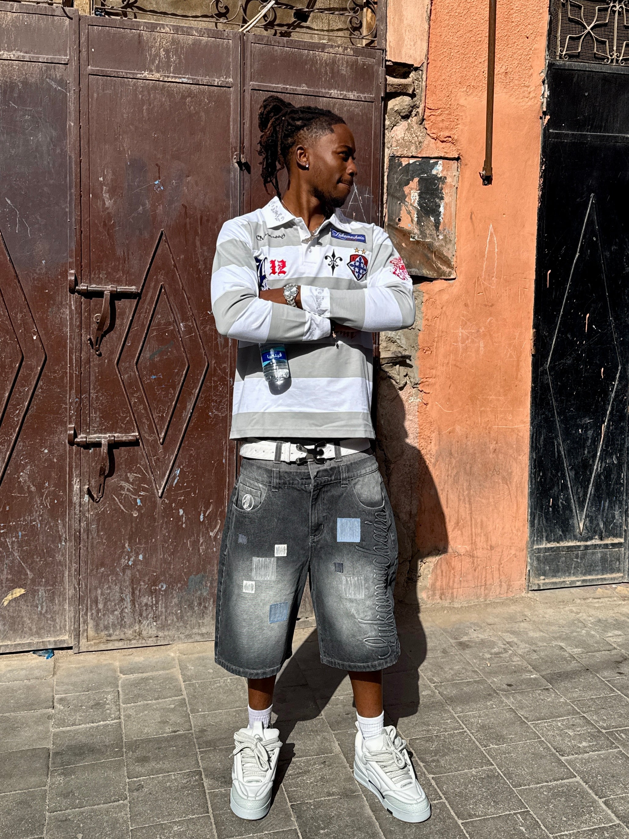 Long Sleeve Polo - High School Gray