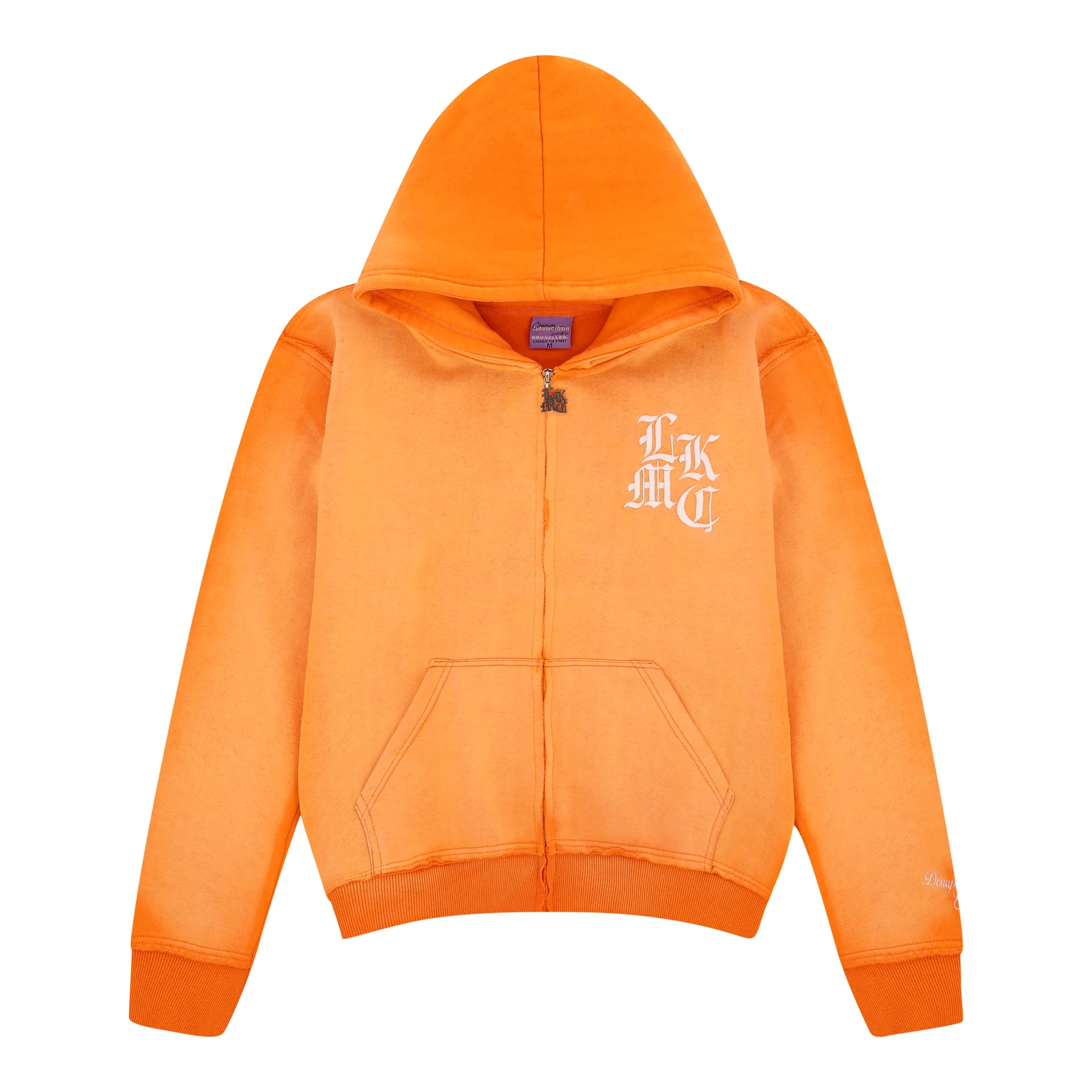 Distressed Zip Hoodie Orange (limited edition)