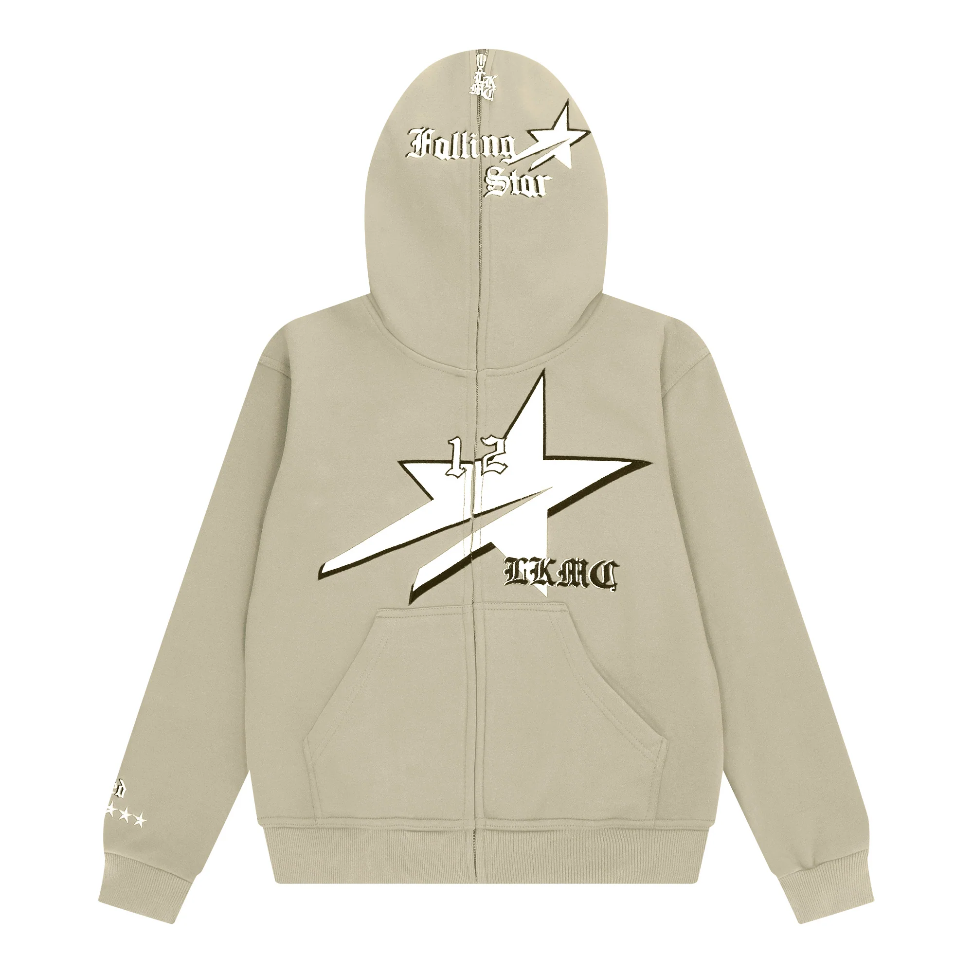 StarBoy Beige Full Zip Hoodie
