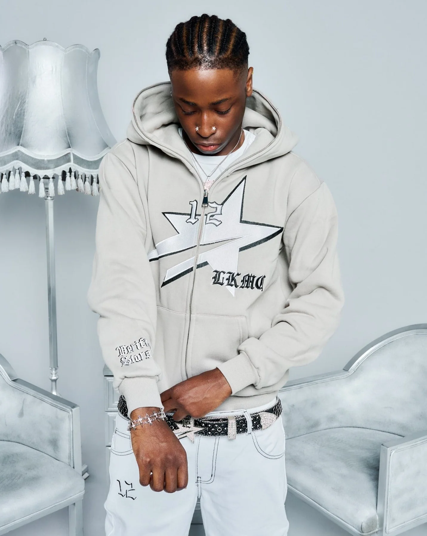 StarBoy Gray Full Zip Hoodie