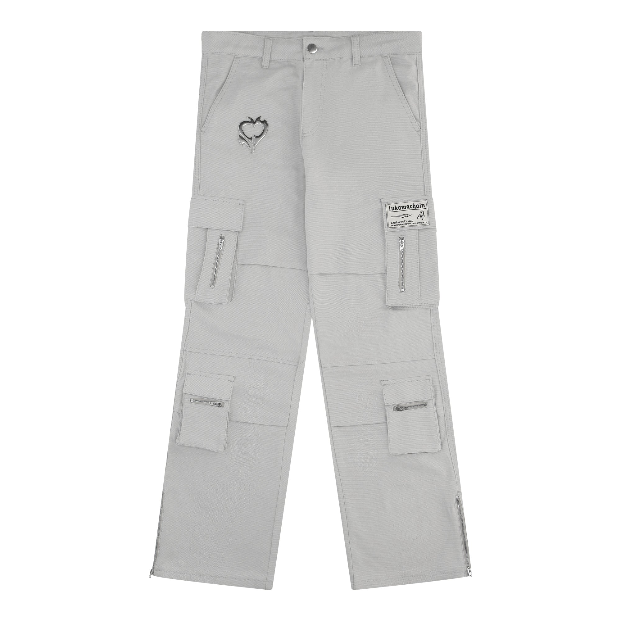 Chrome Cargo Pants Gray