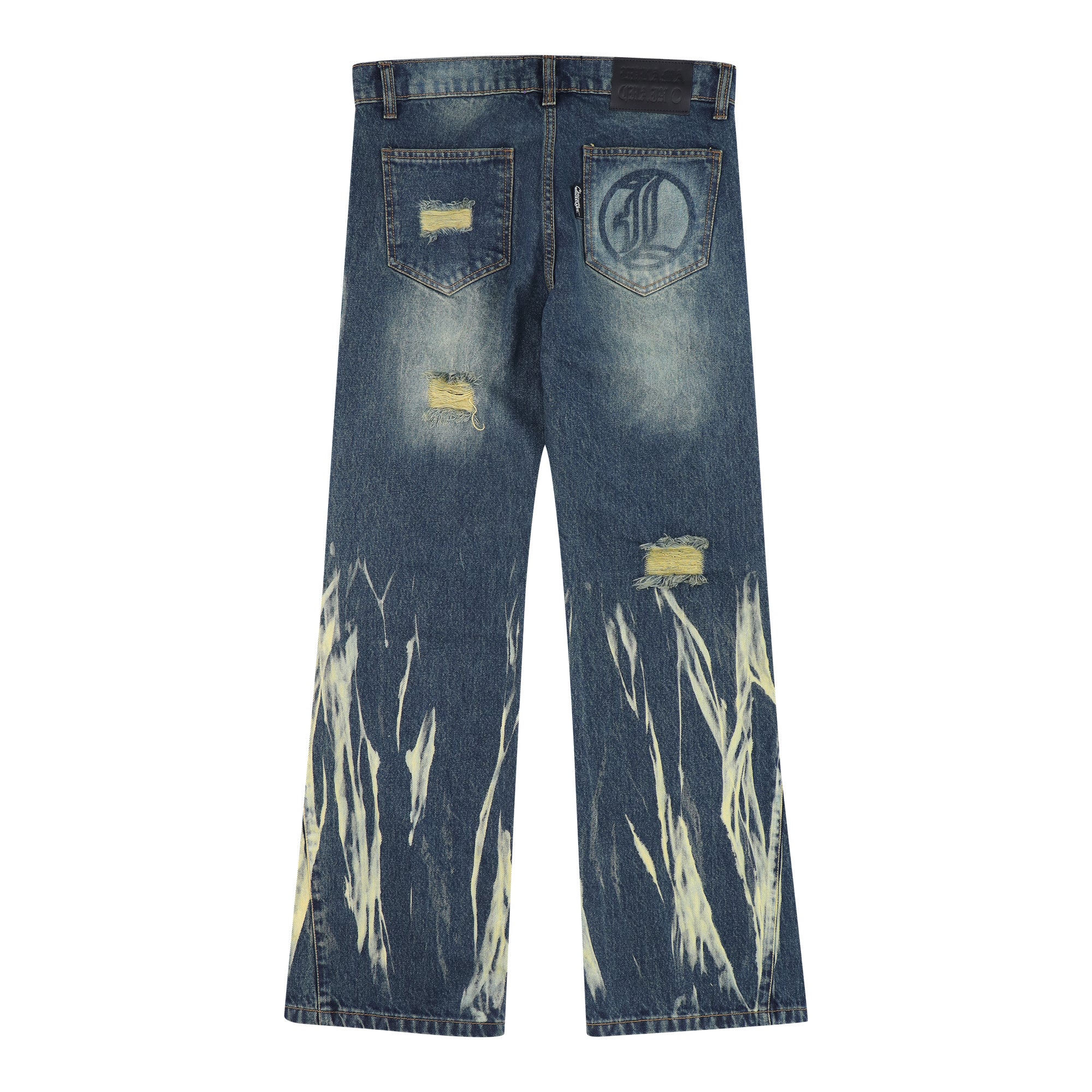 Flared Jeans Series  - Blue Yellow