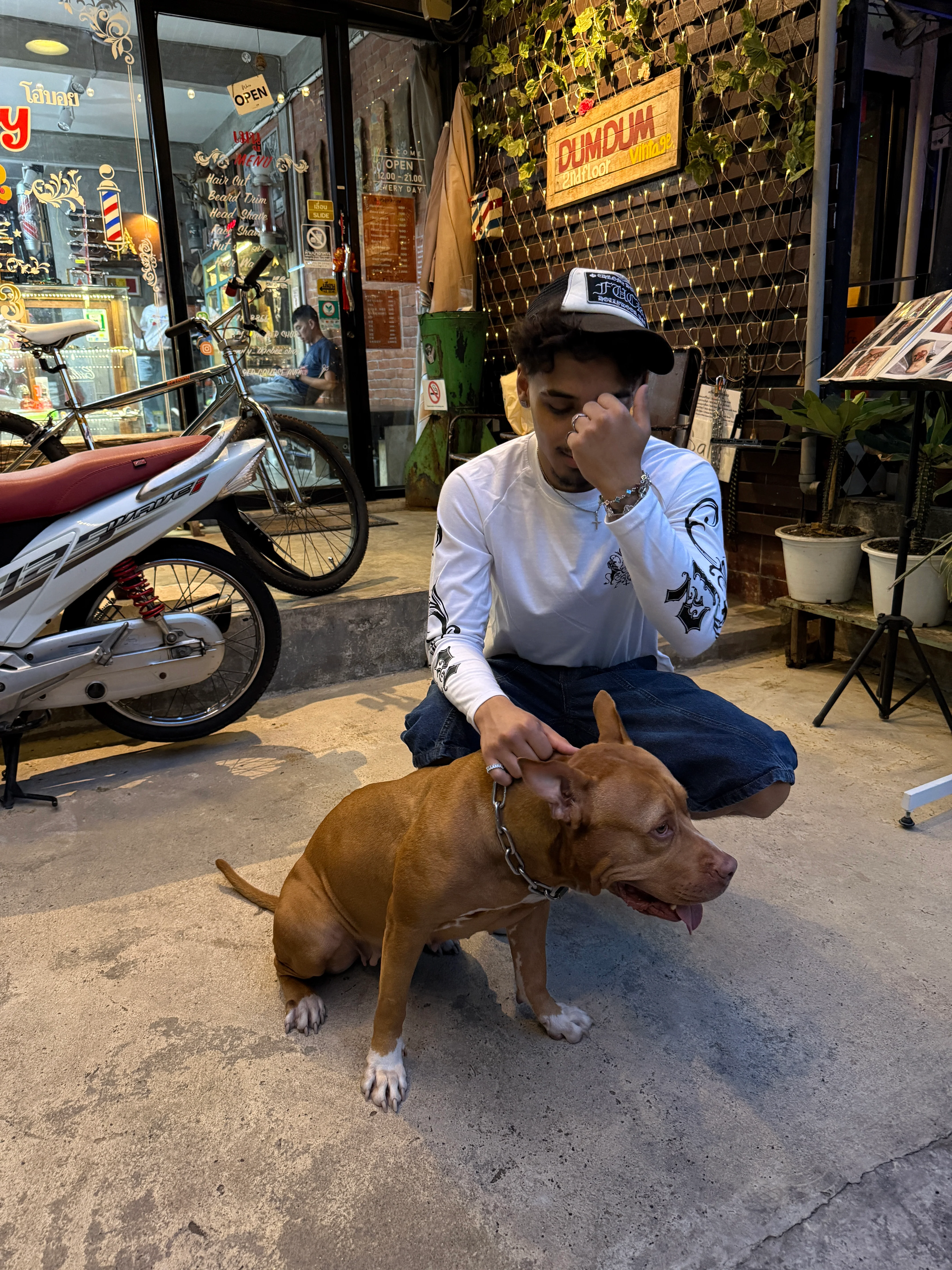Longsleeve White - Ancient Flower