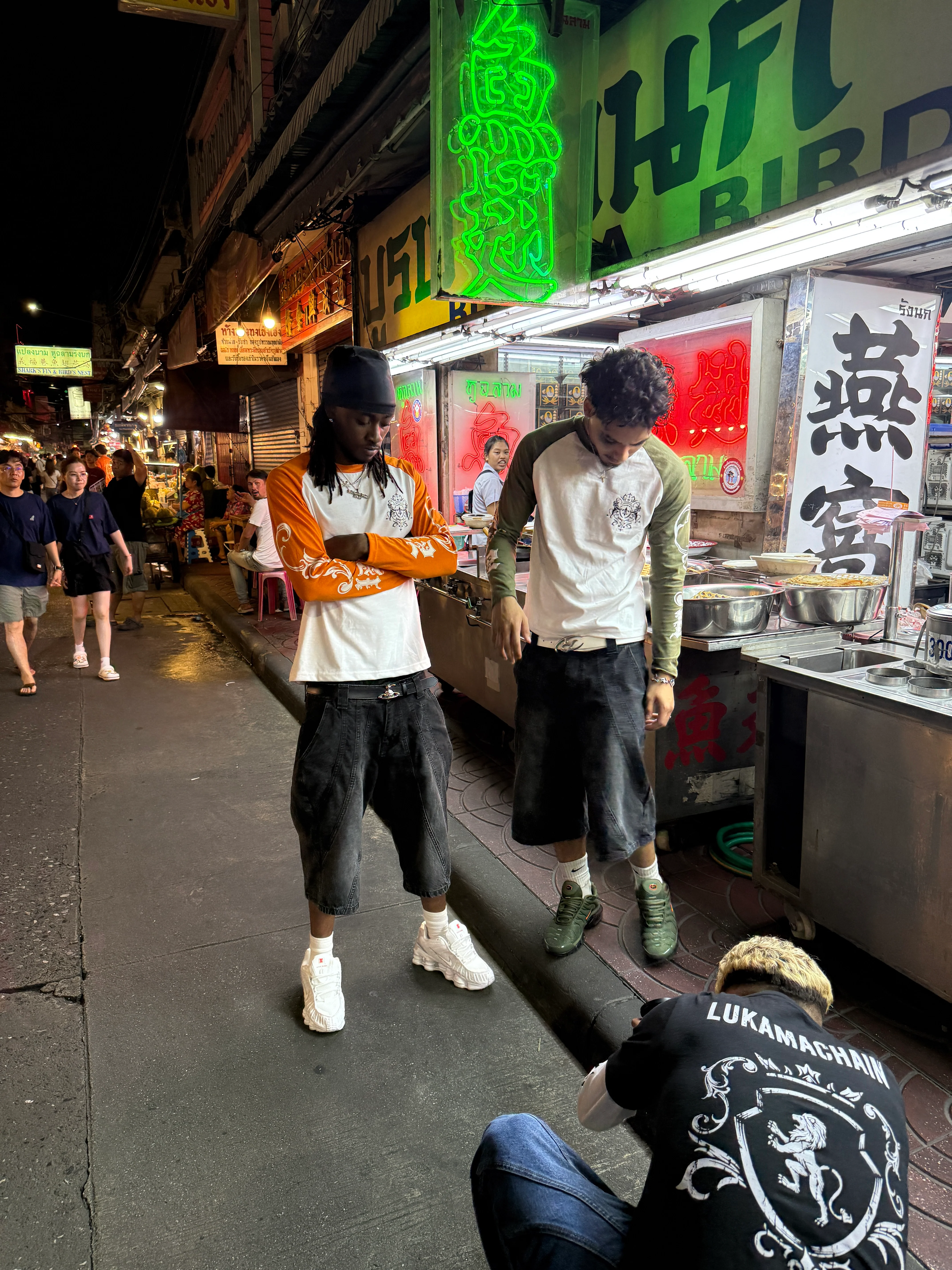 Longsleeve Orange - Ancient Flower