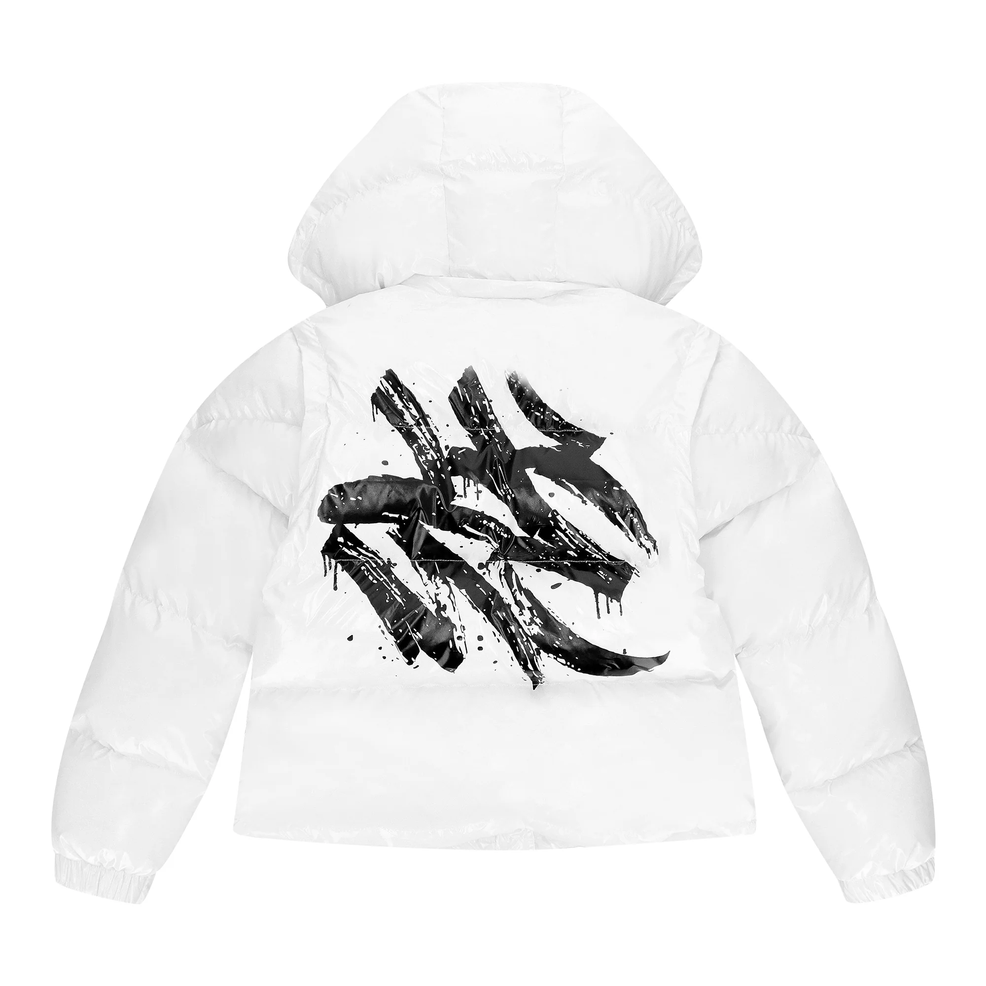 Graffiti Puffer Jacket (detachable) - White