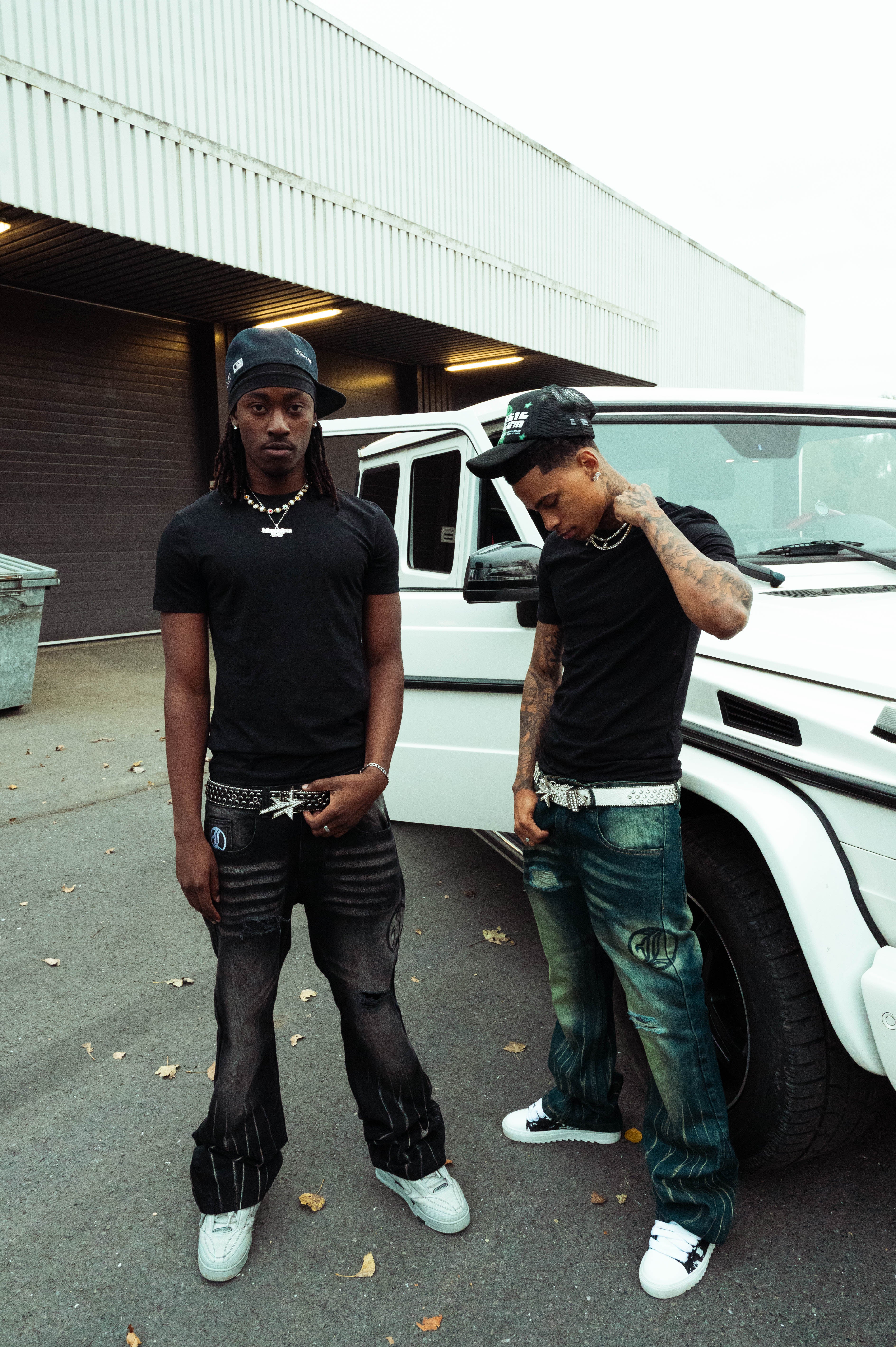 Flared Jeans Series  - Blue Yellow