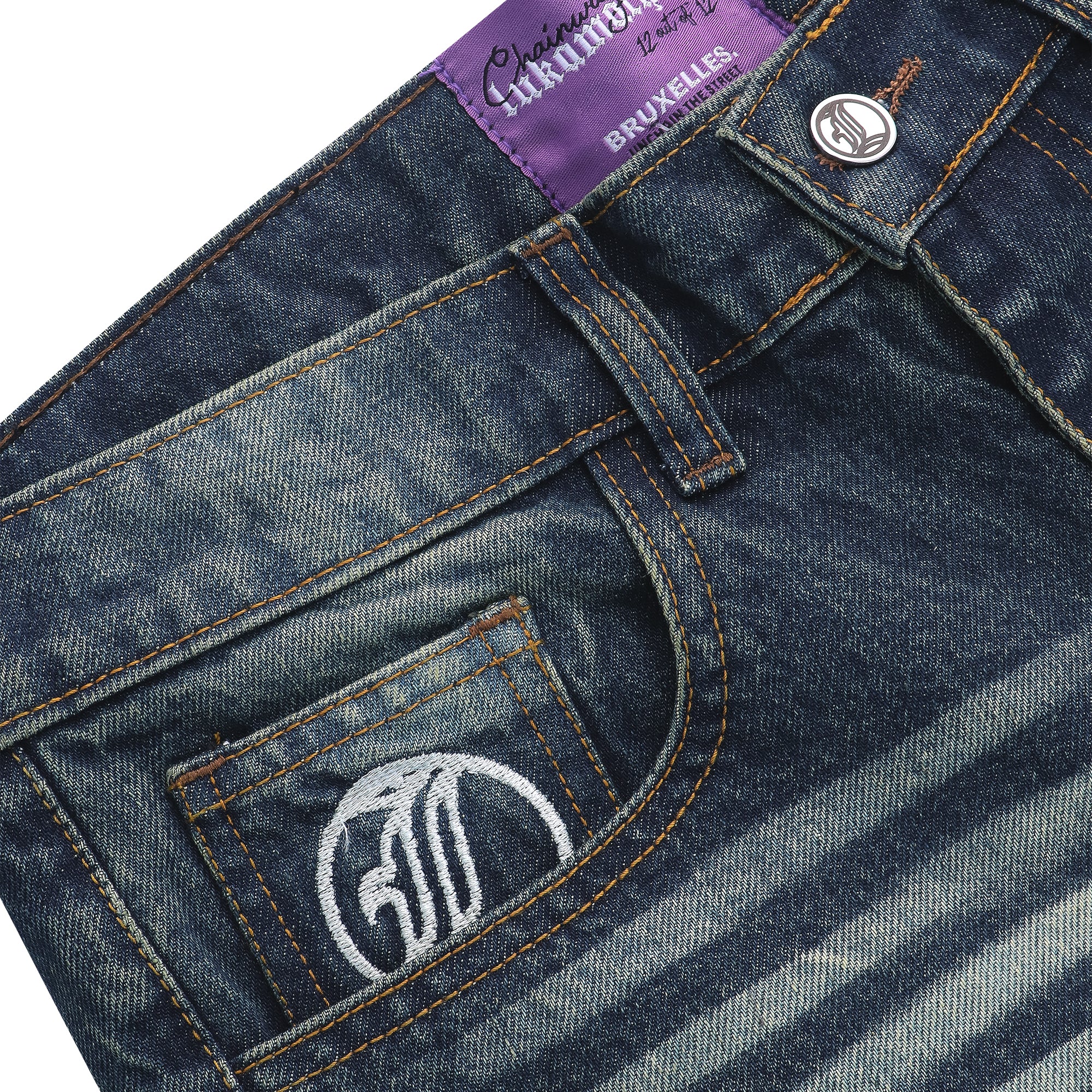 Flared Jeans Series  - Blue Yellow