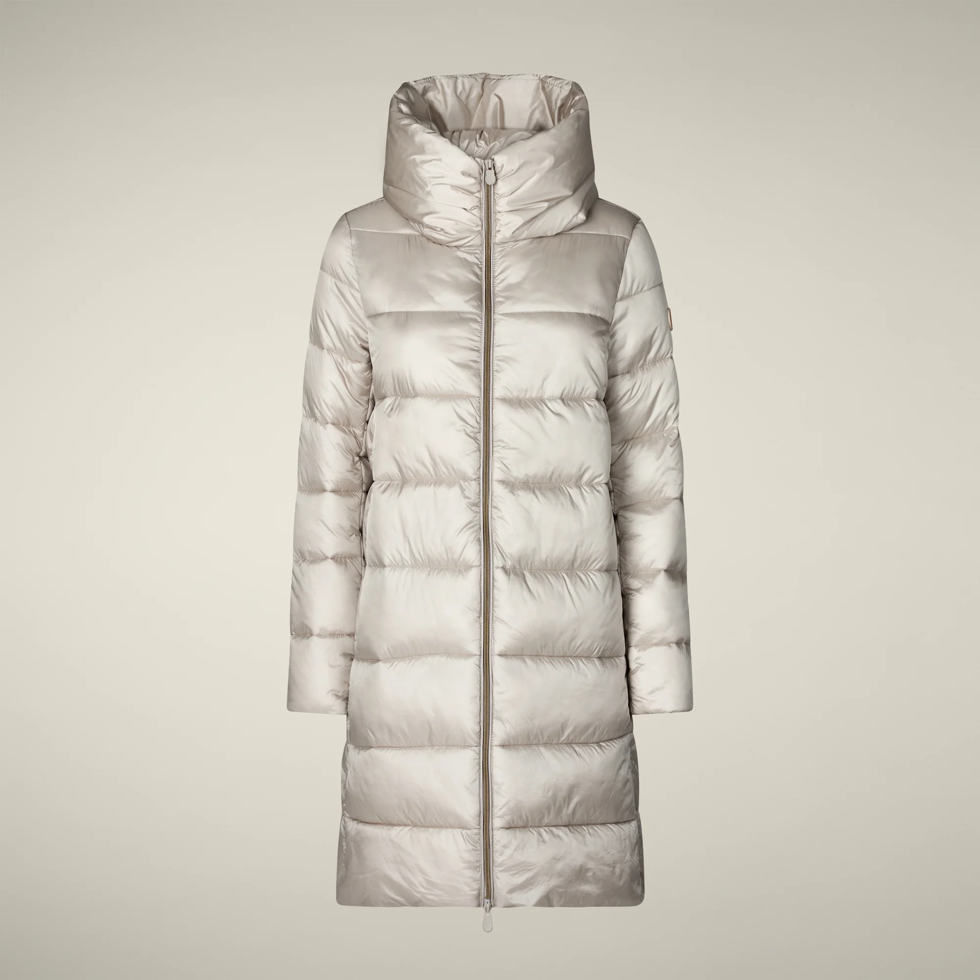 Women's Animal free puffer Coat Lysa in rainy beige
