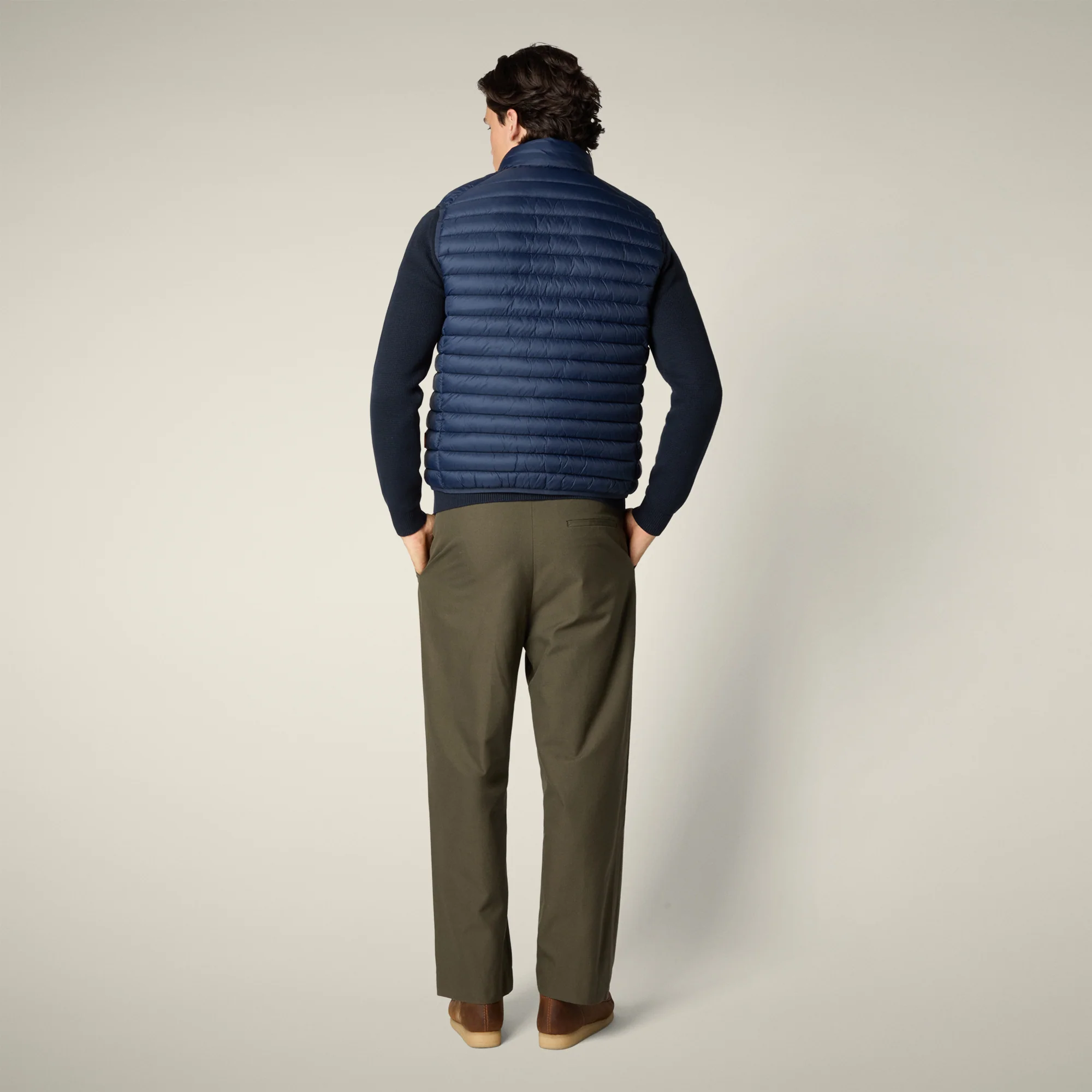 Men's Puffer Vest Adam in Navy Blue