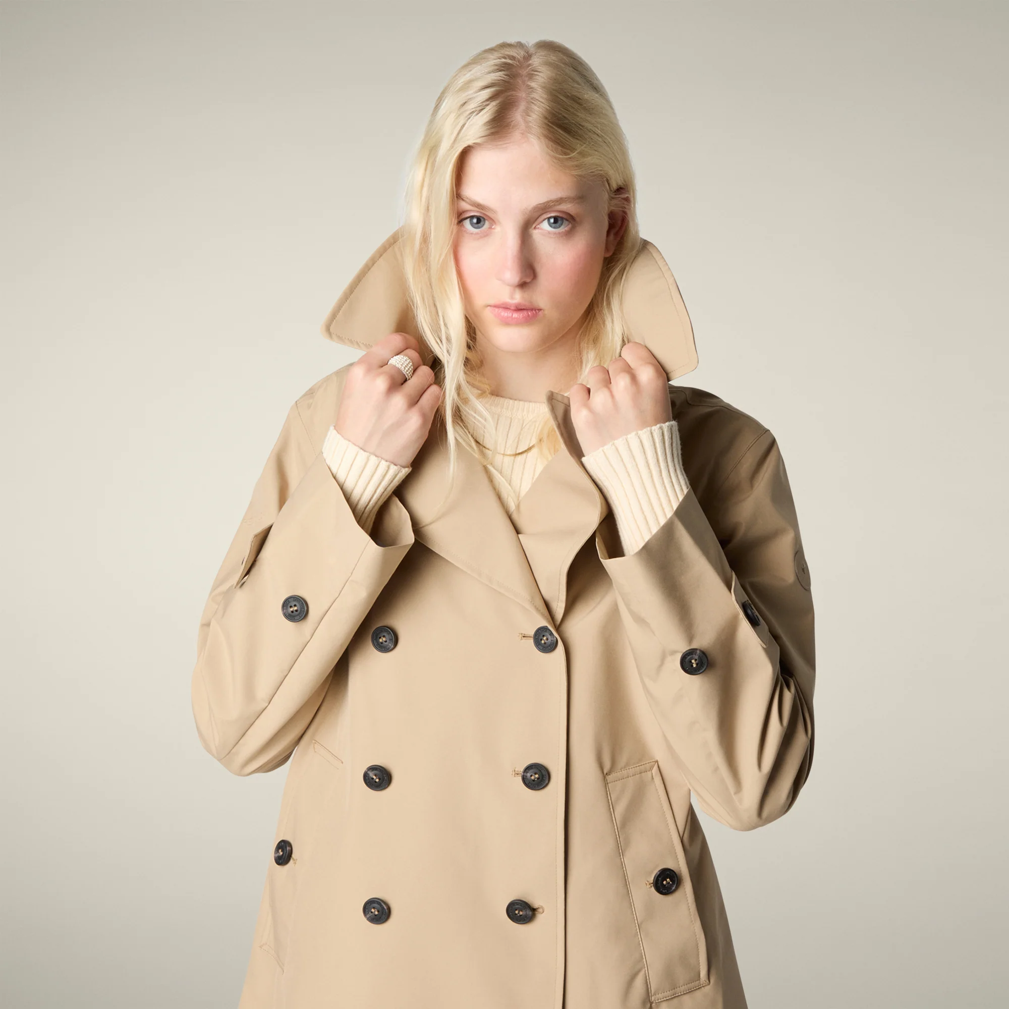 Women's Raincoat Sofi in Stardust Beige