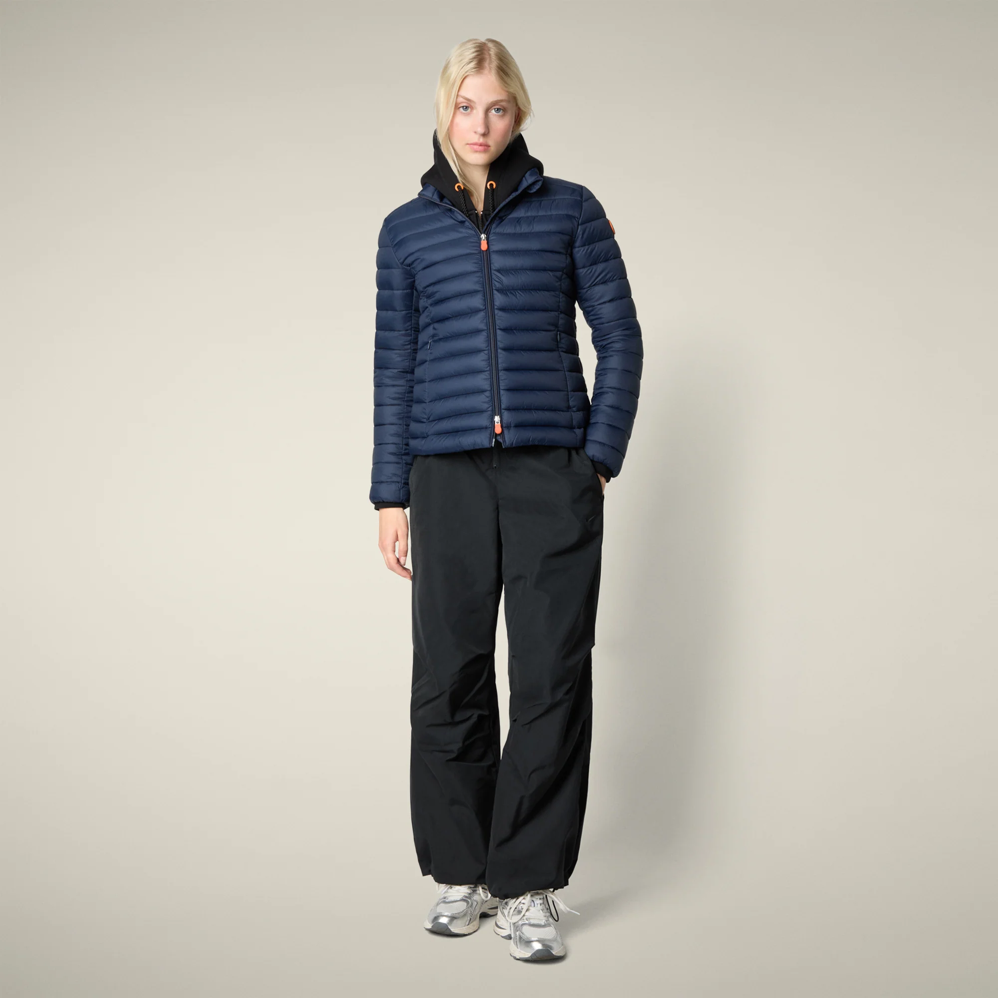 Women's Animal free puffer Jacket Carly in navy blue