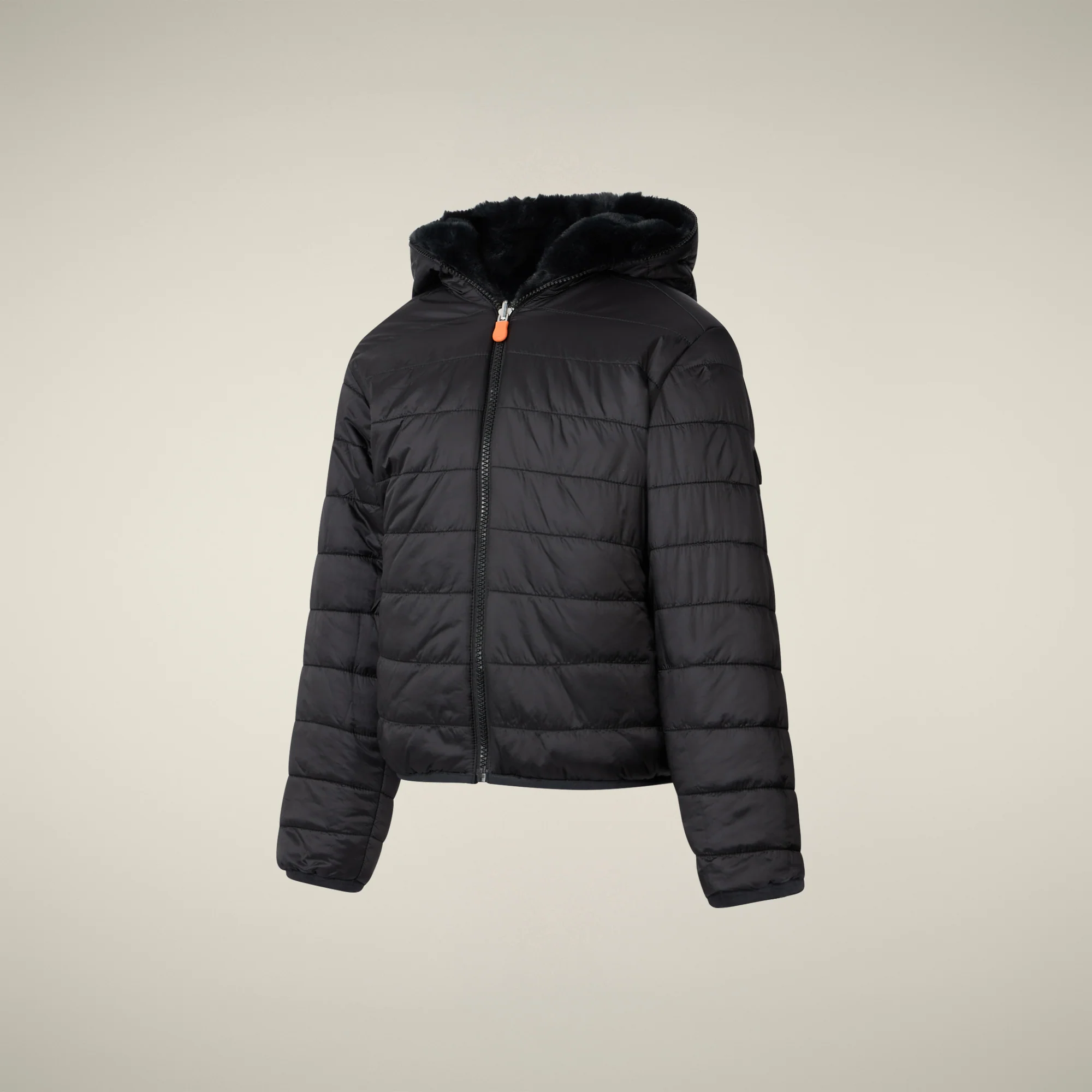 Girls' Reversible Faux Fur Jacket Chloe in Black