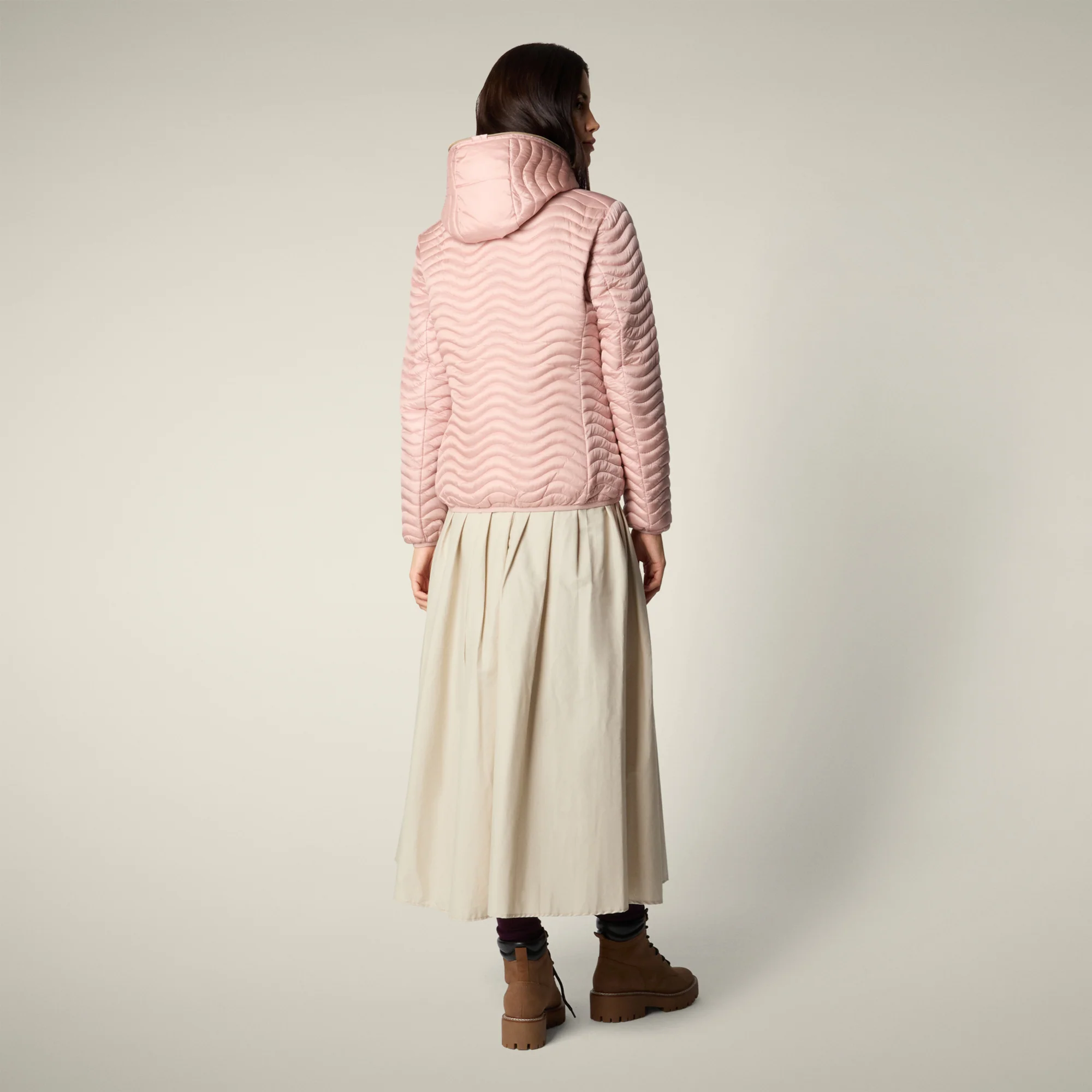 Women's Animal free puffer Jacket Melody in Baby Pink