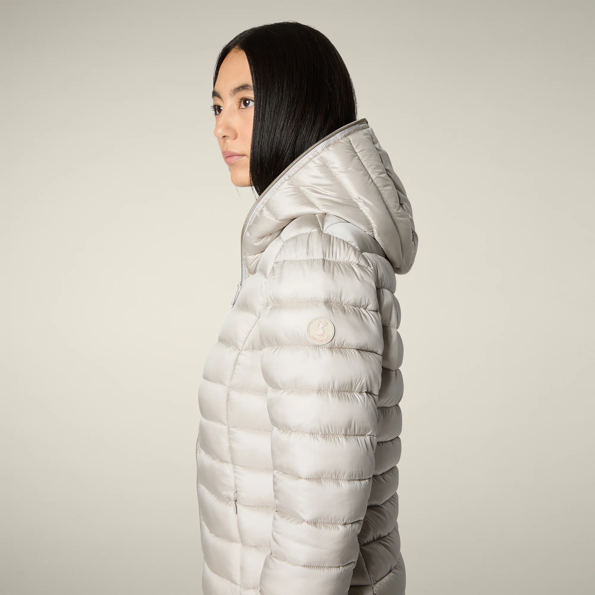 Women's Animal free puffer Jacket Alexis in Rainy Beige