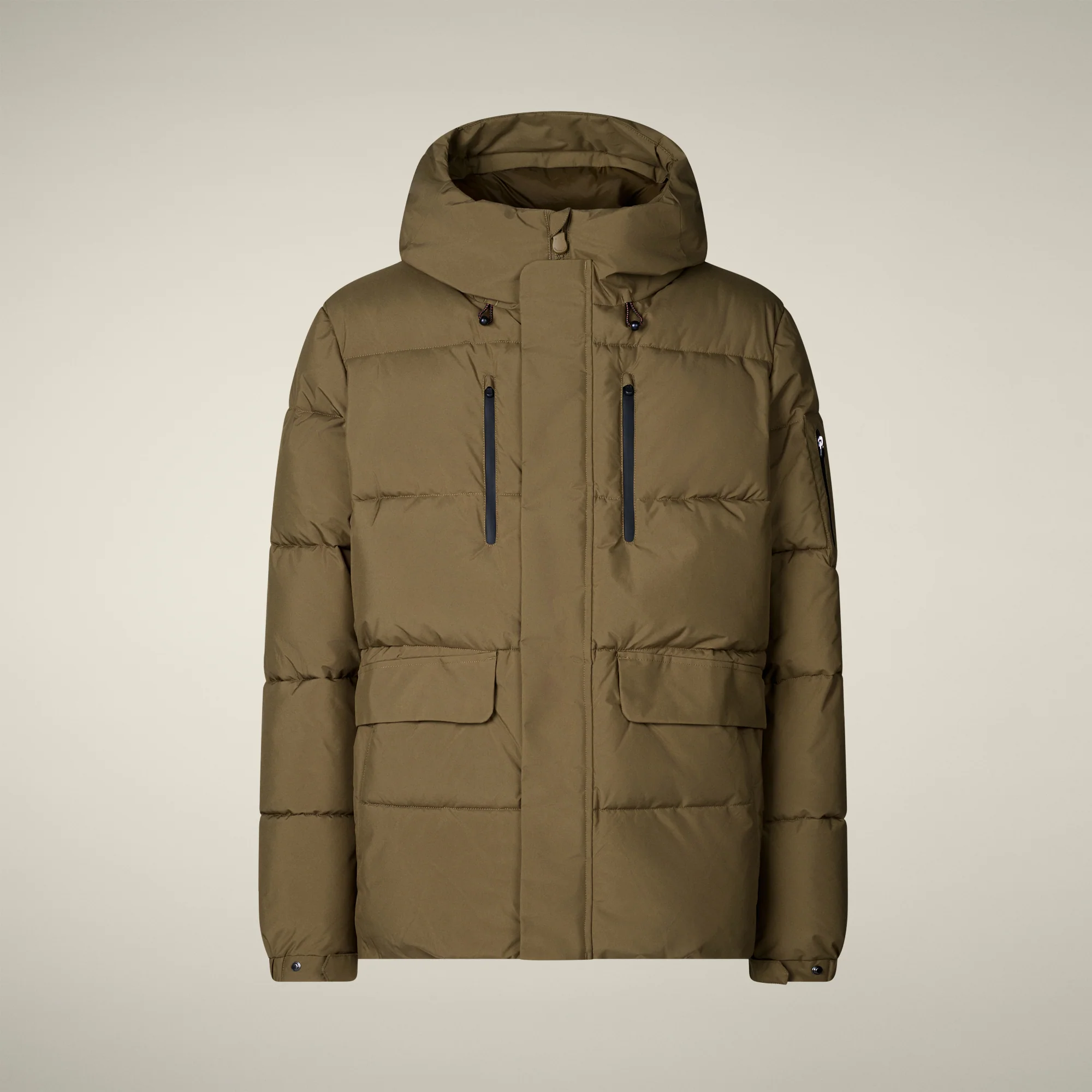 Men's parka Alter in bark green