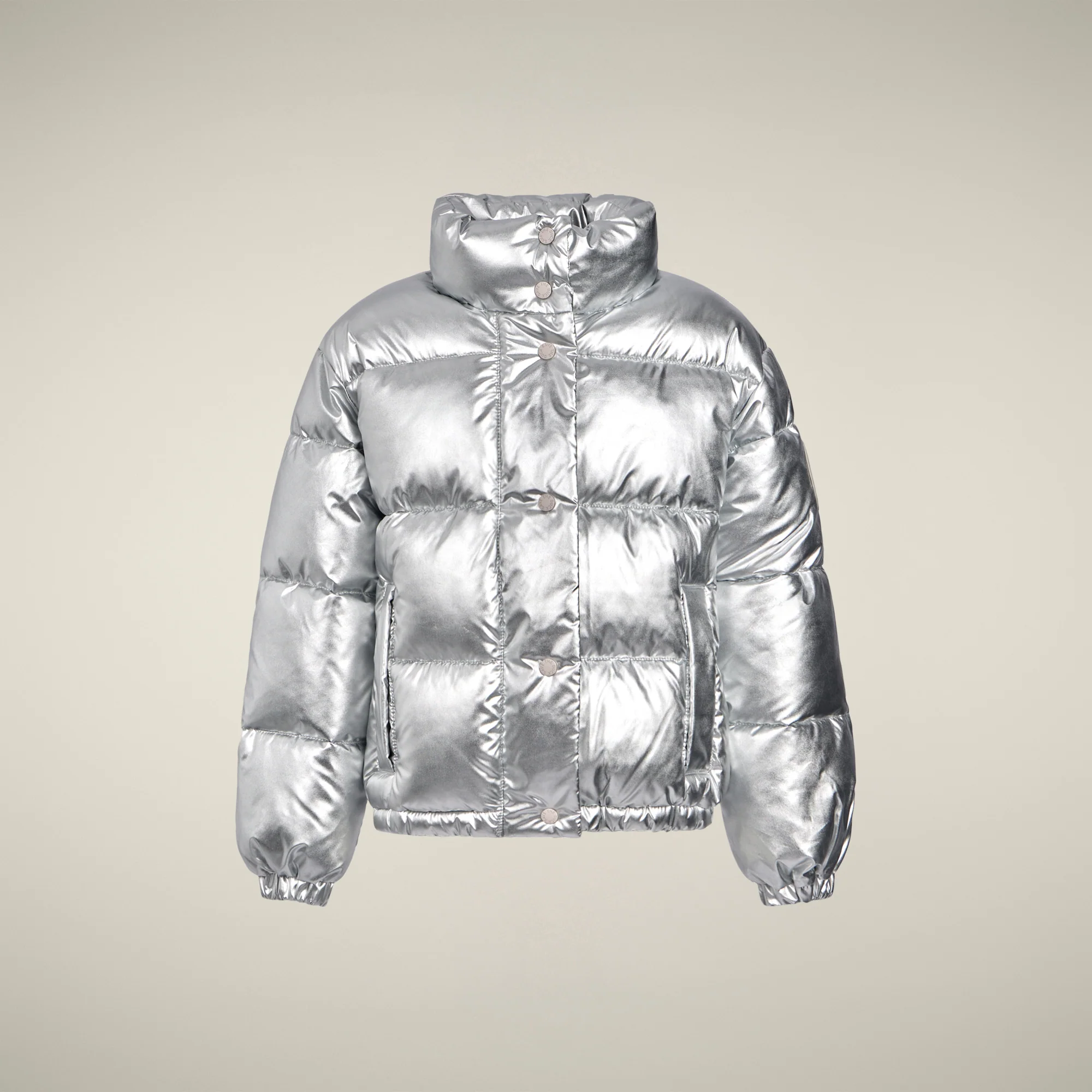 Girls' Puffer Jacket Mey in Silver