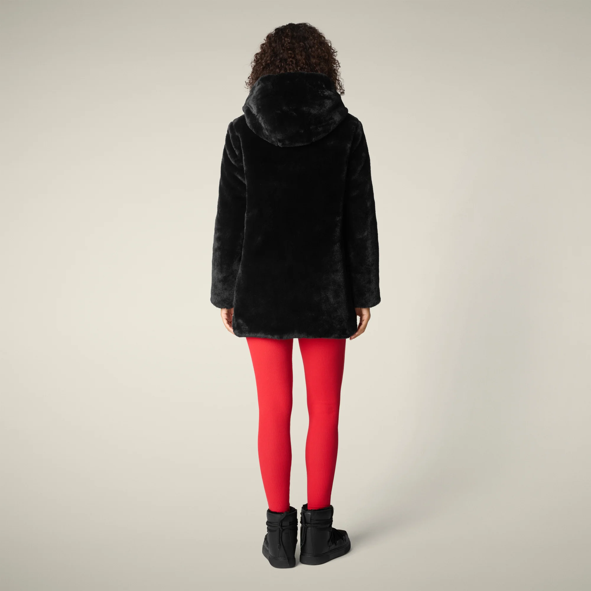 Women's Reversible Faux Fur JACKET Bridget in Black