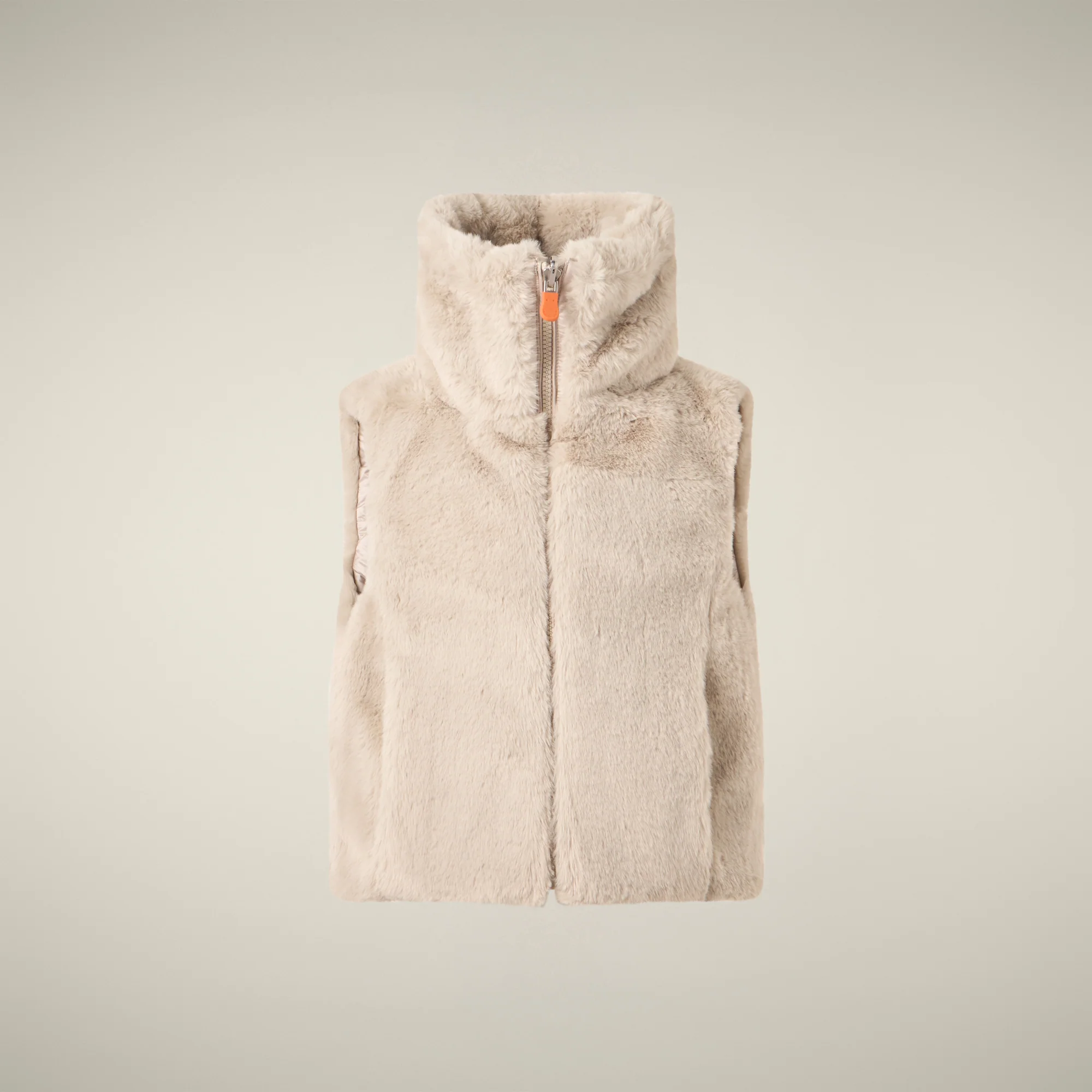 Girls' Reversible Faux Fur Vest Zenia in Rainy Beige