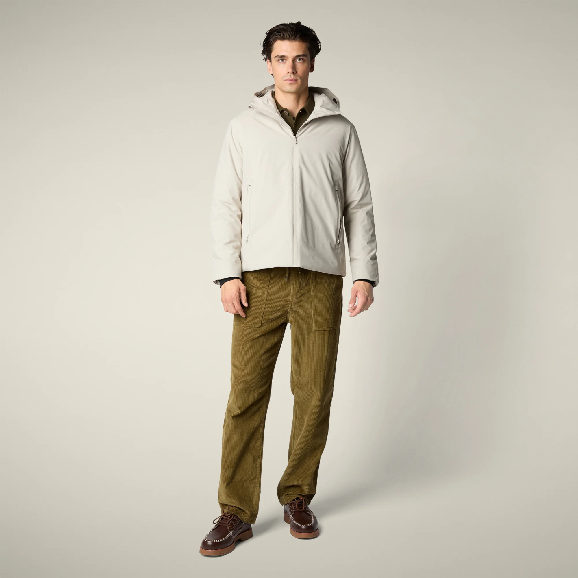 Men's Rain Jacket Flynn in Rainy Beige