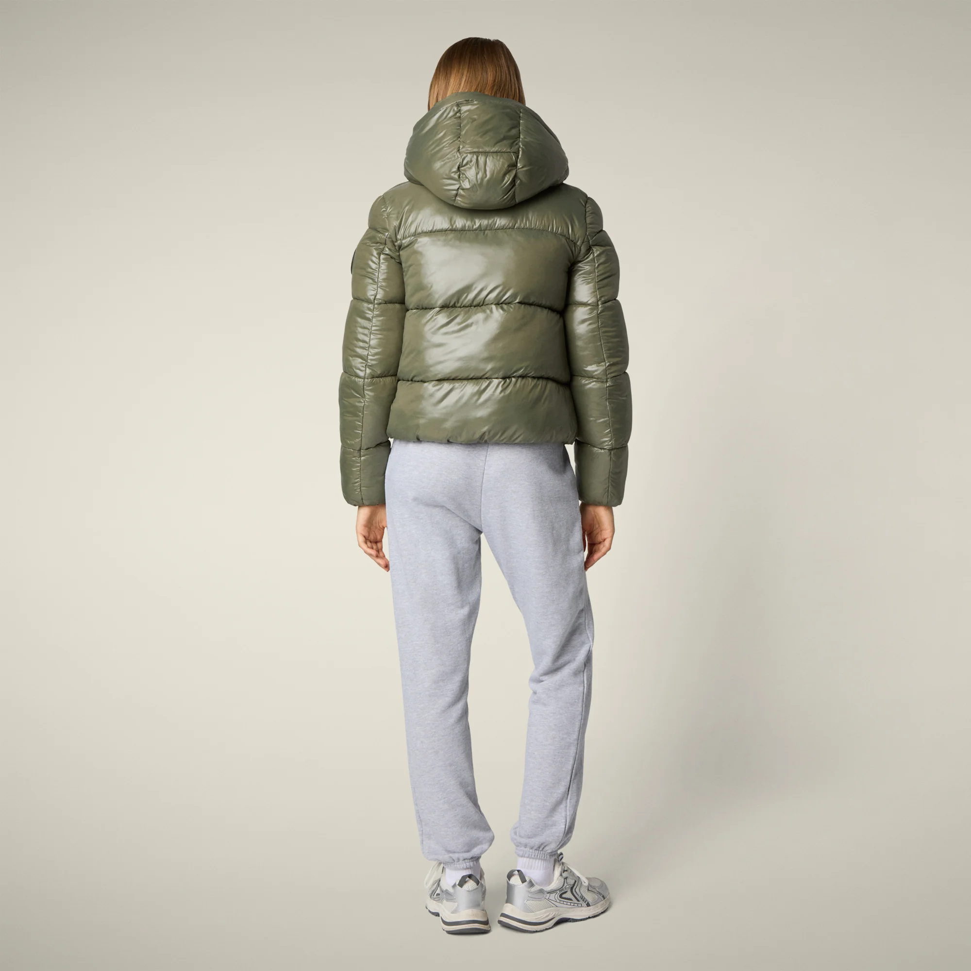 Women's Animal free puffer Jacket Biddy in Laurel Green