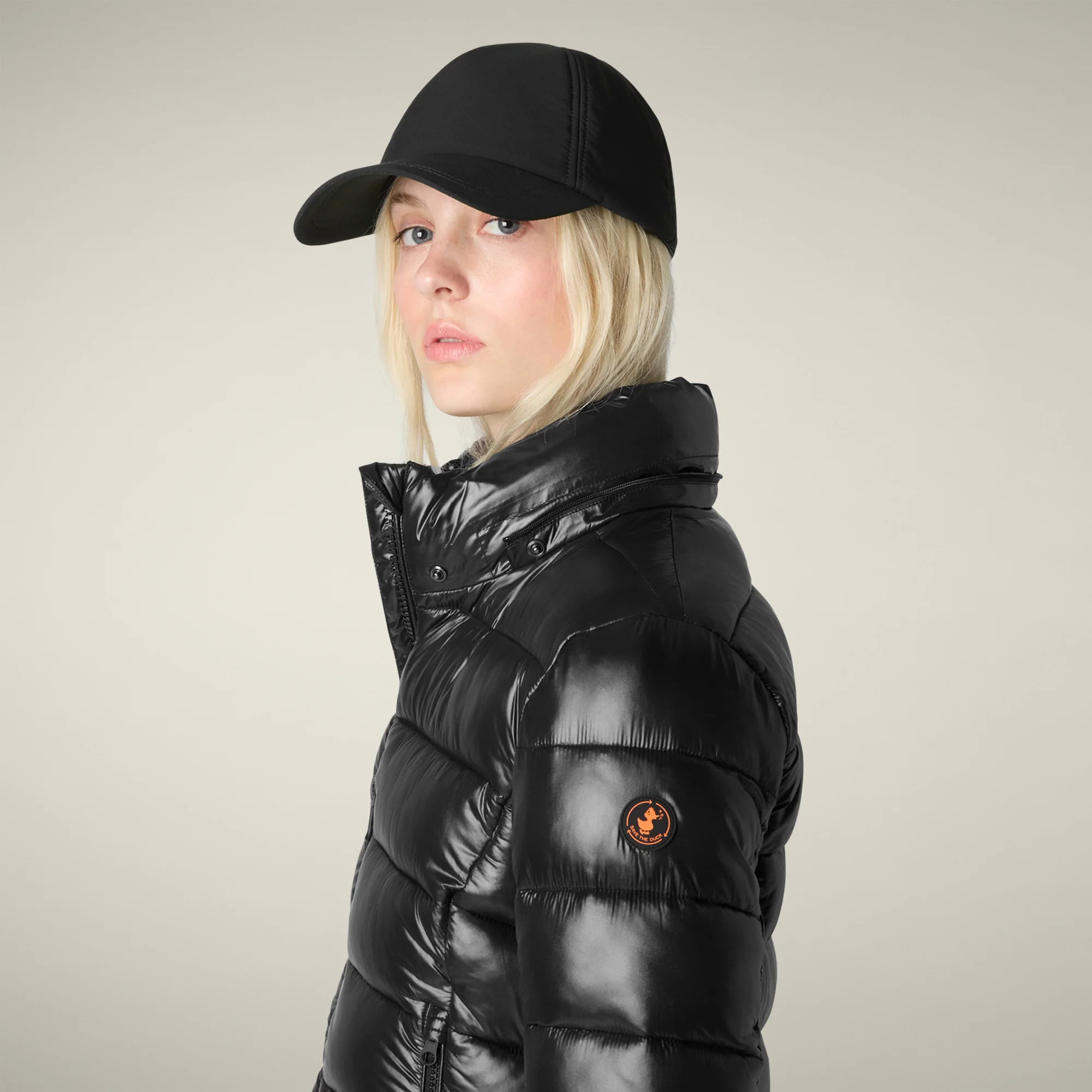 Women's Animal free puffer Jacket Cosmary in Black