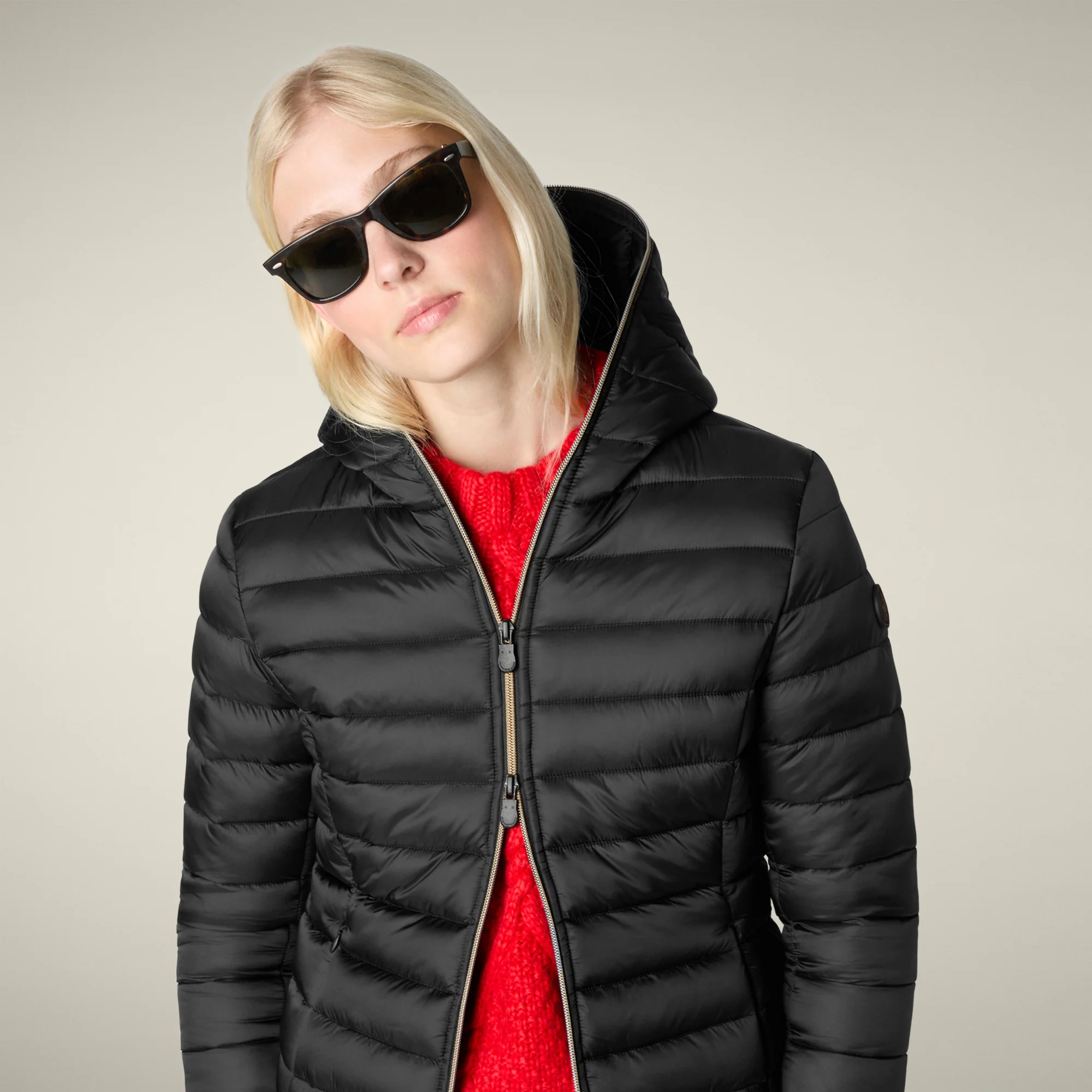 Women's Animal free puffer Jacket Alexis in Black