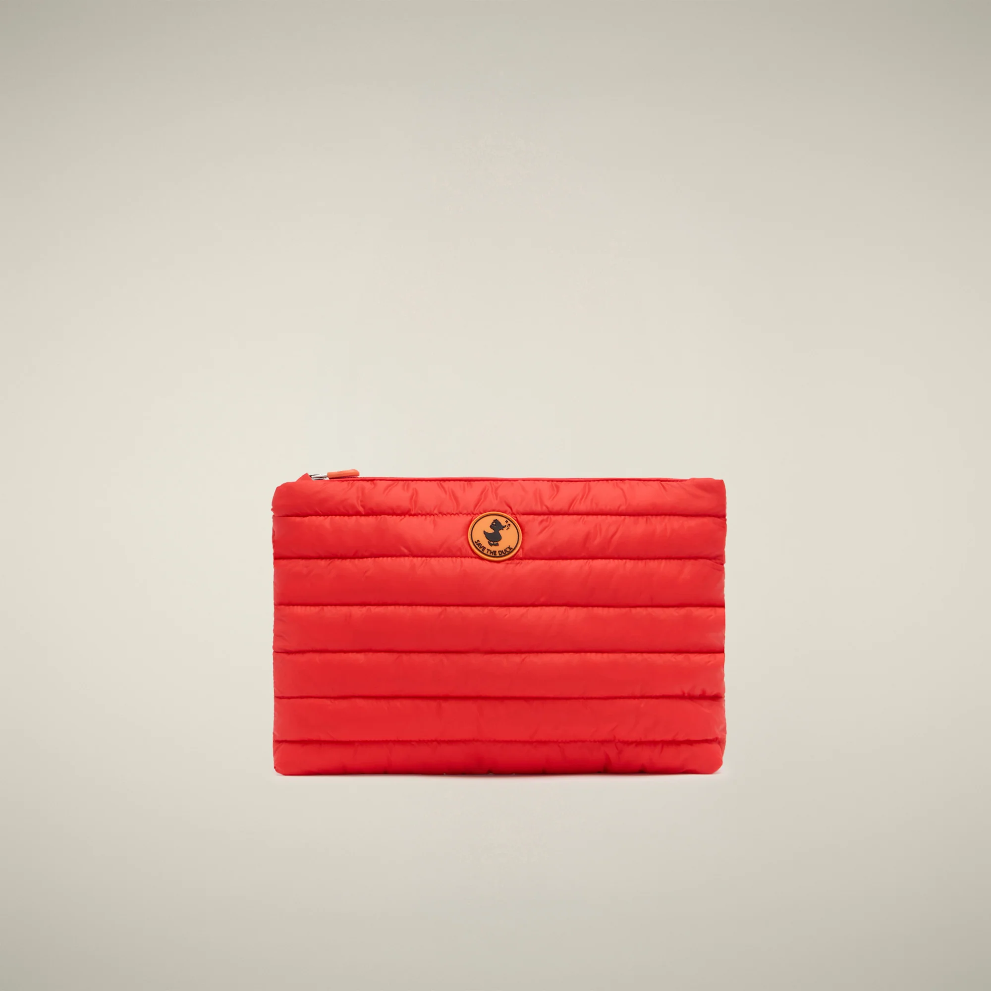 Unisex quilted pouch shaula in fiery red