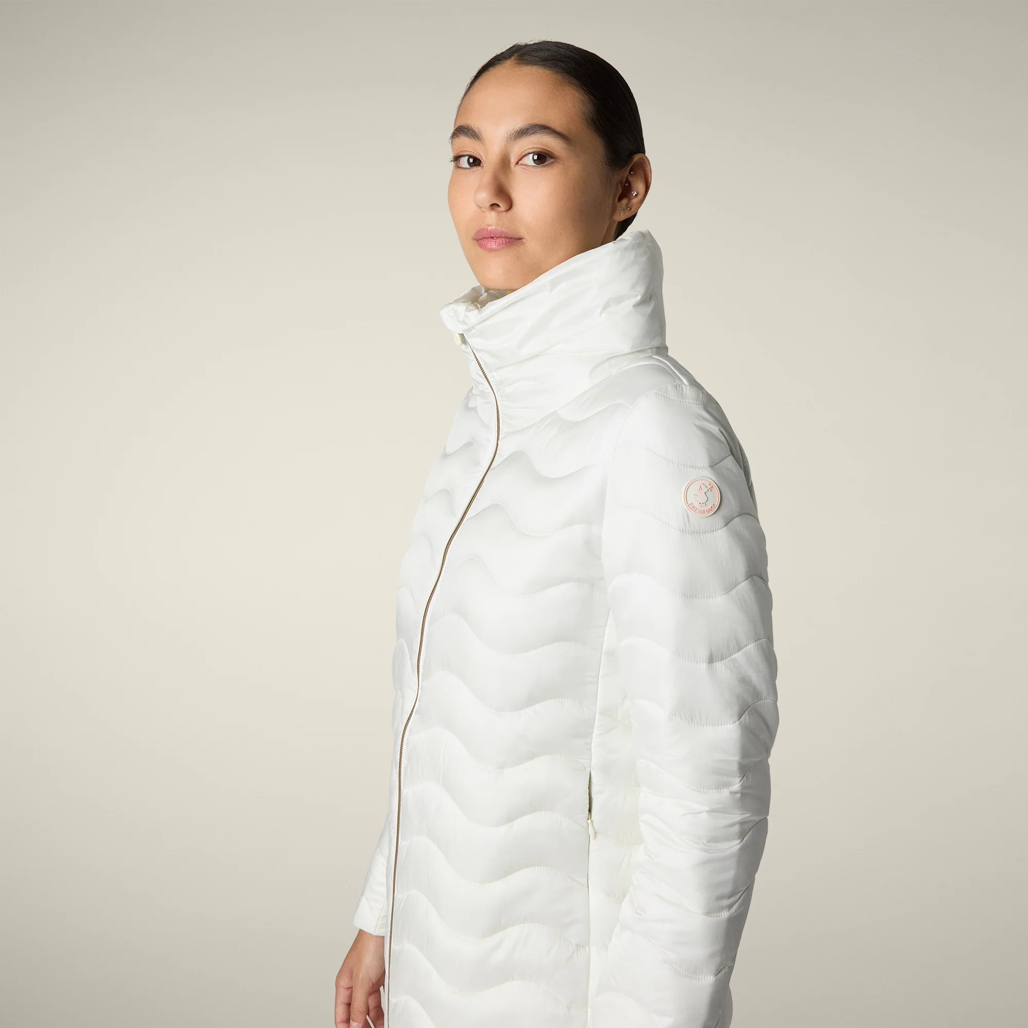 Women's Animal free puffer Jacket Livette in Off White