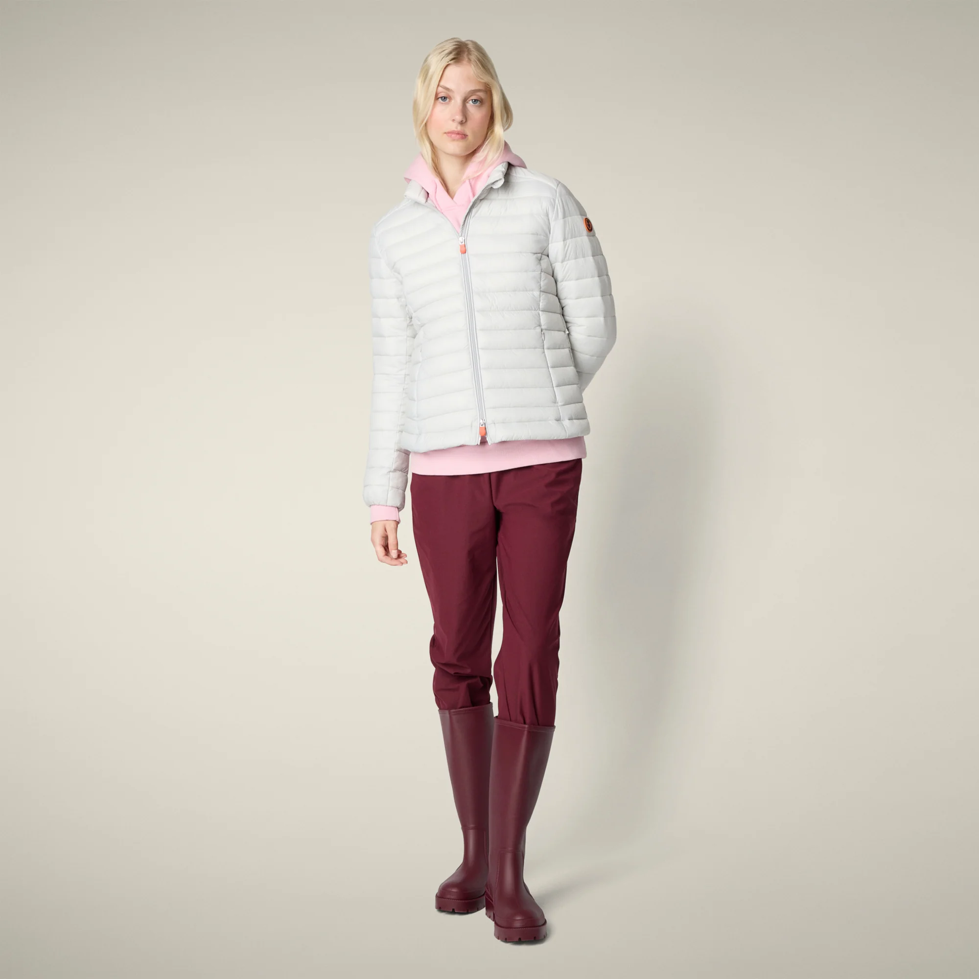 Women's Animal free puffer Jacket Carly in Frozen Grey