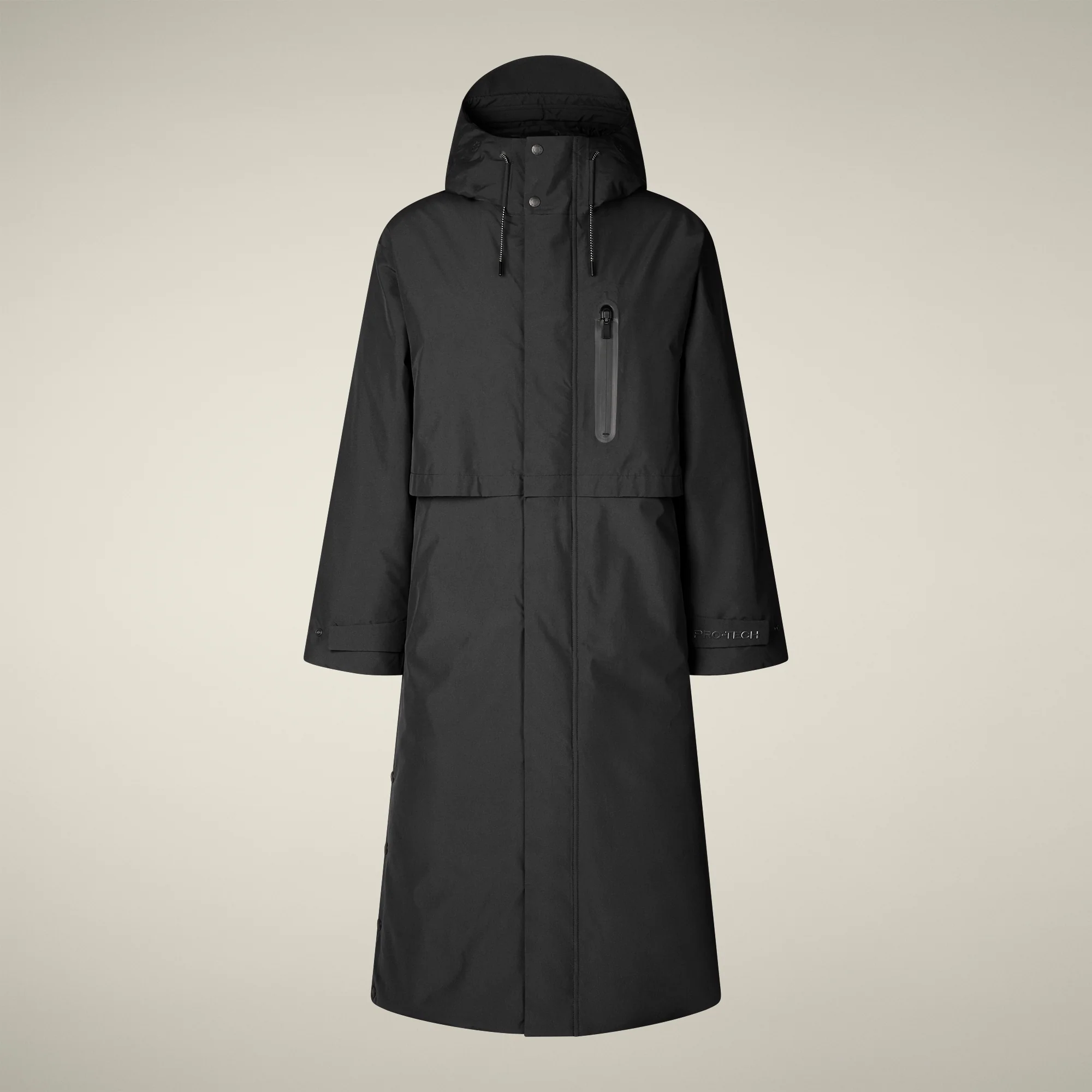 Women's Hooded Raincoat Pauline in Black
