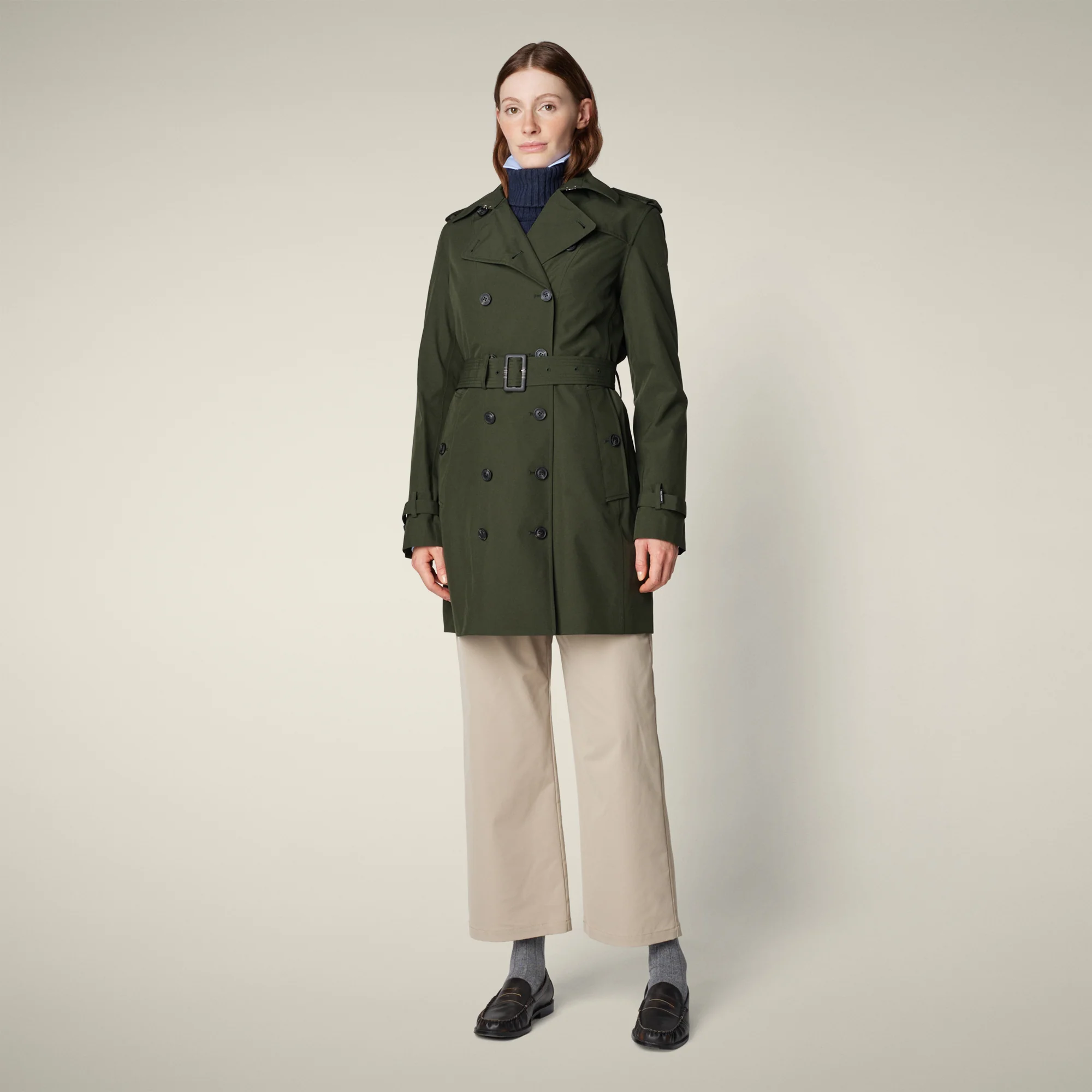 Women's Trench Coat Audrey in land green