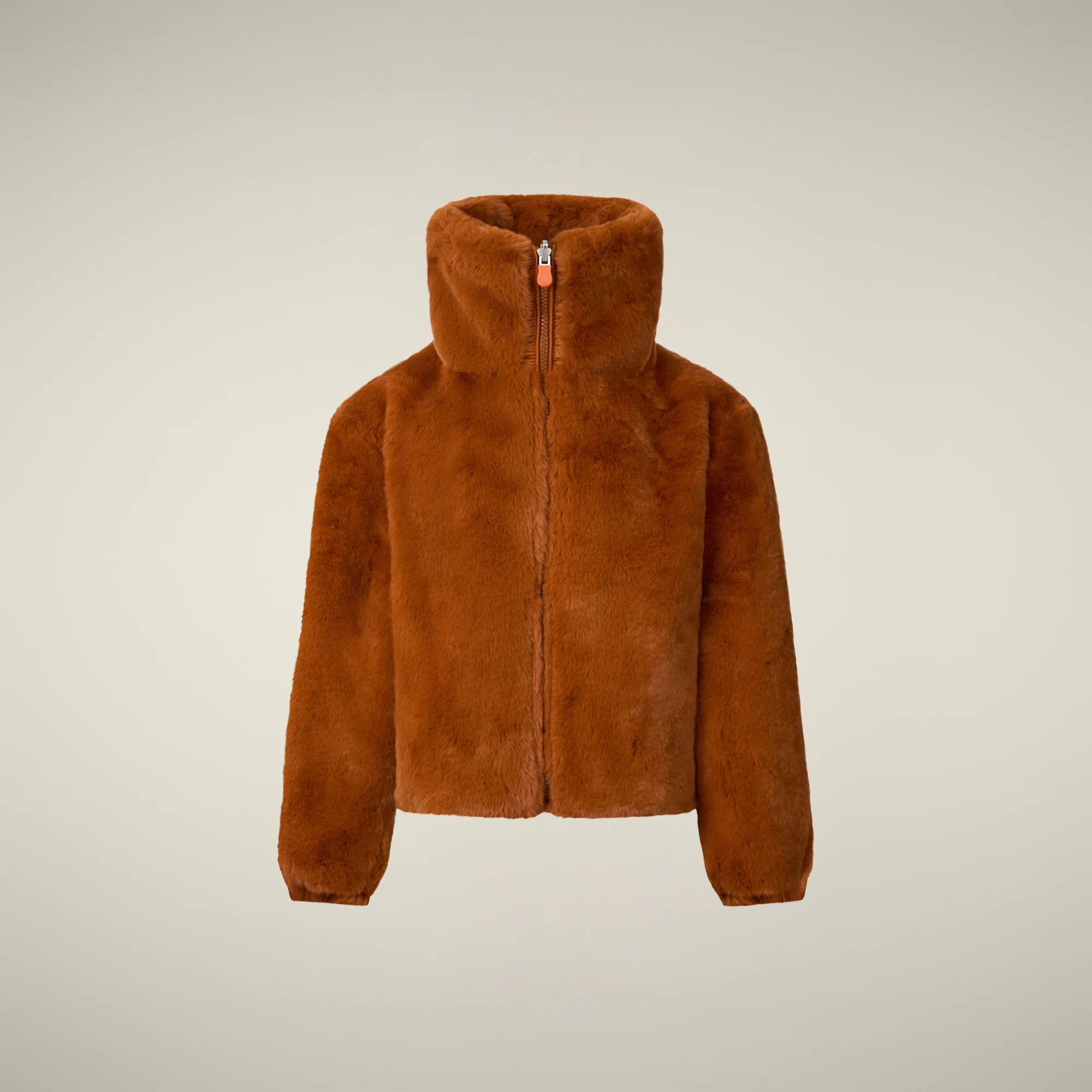 Girls' Reversible Faux Fur Jacket Ceri in Caramel Brown