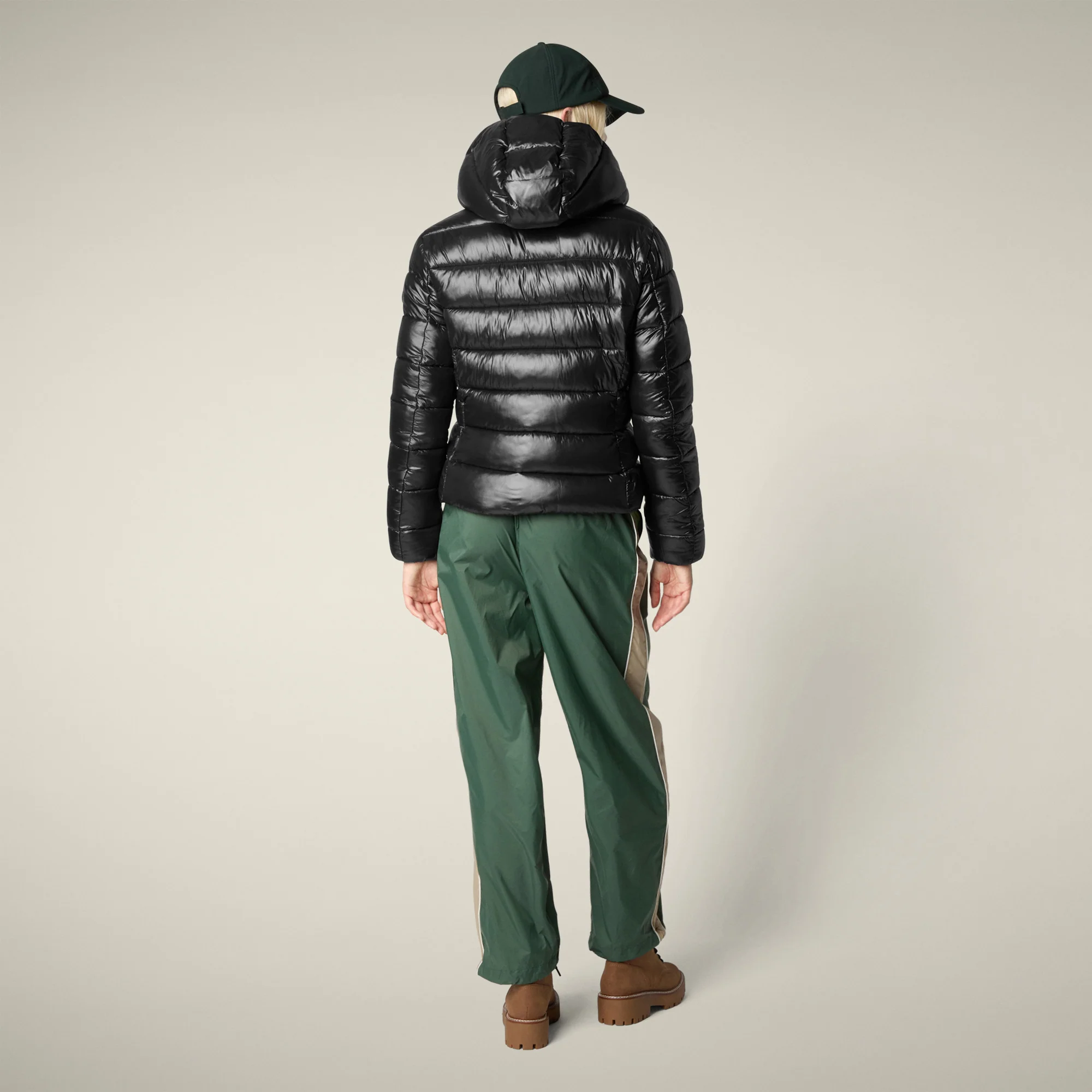 Women's Animal free puffer Jacket Cosmary in Black