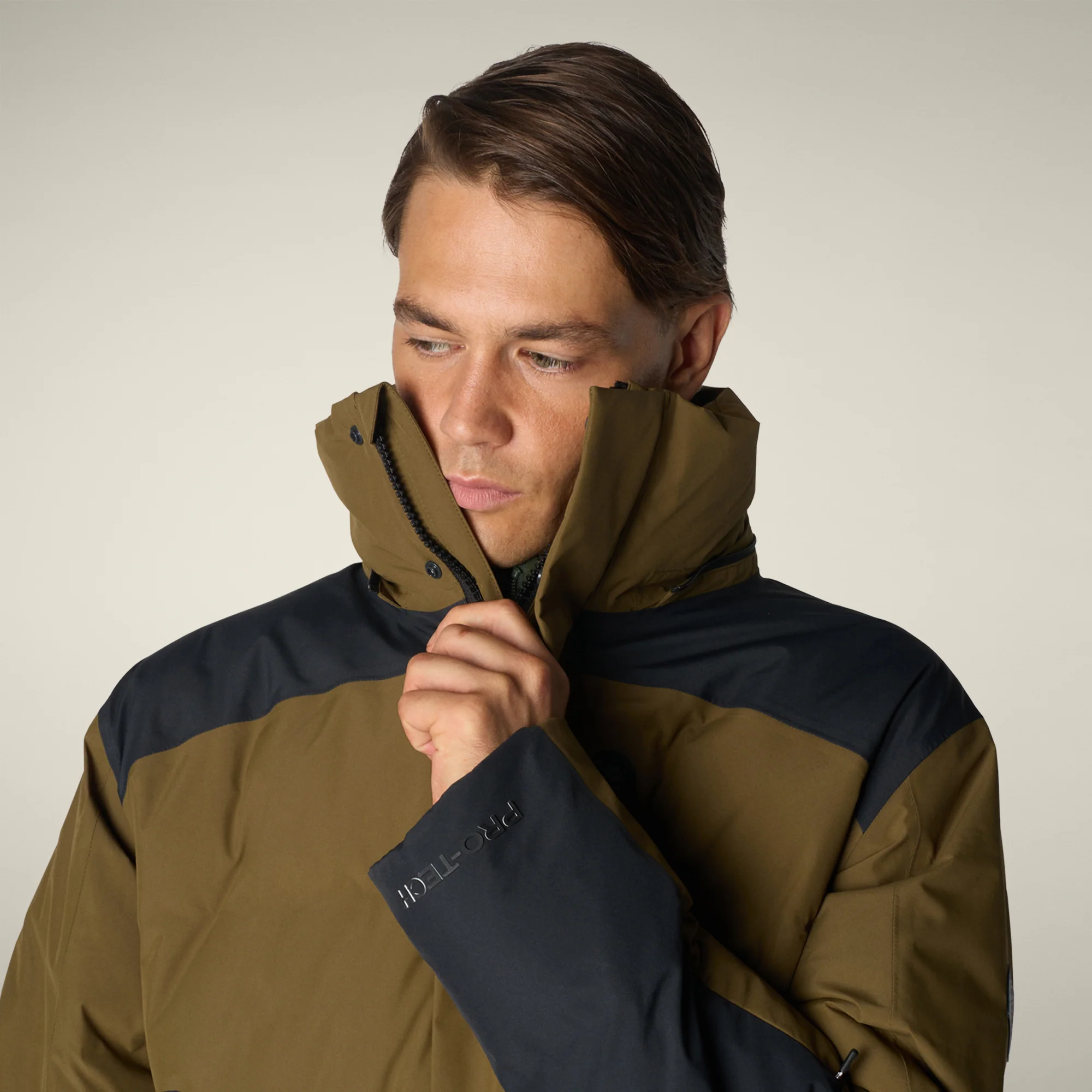 Men's parka Makalu in bark green