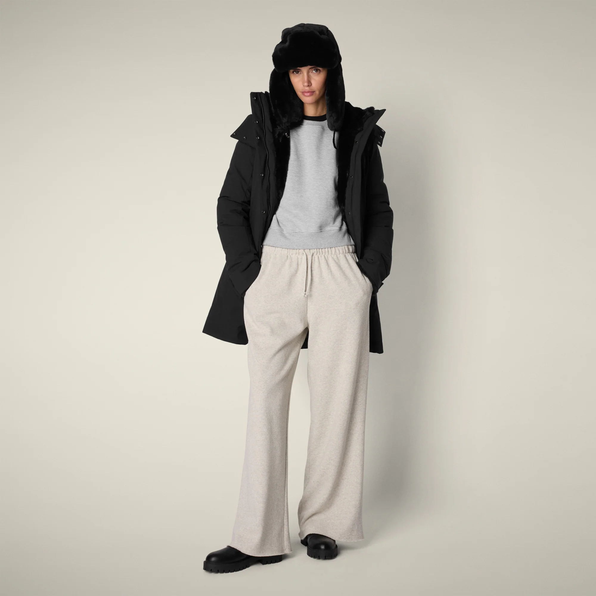 Women's parka samantah  in black