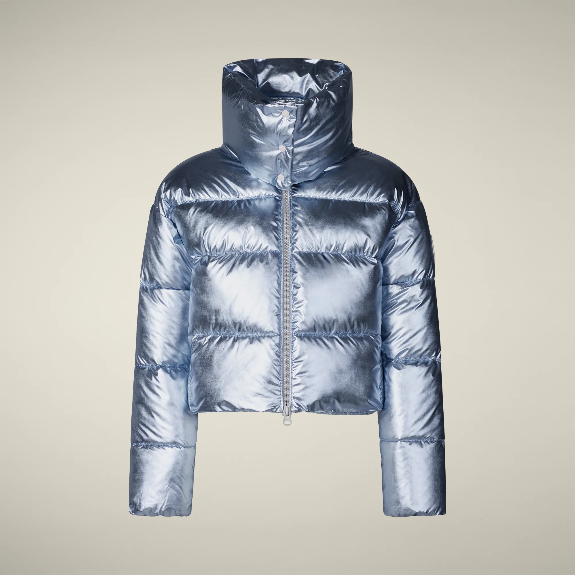 Women's Animal free puffer Jacket Giselle in ice blue
