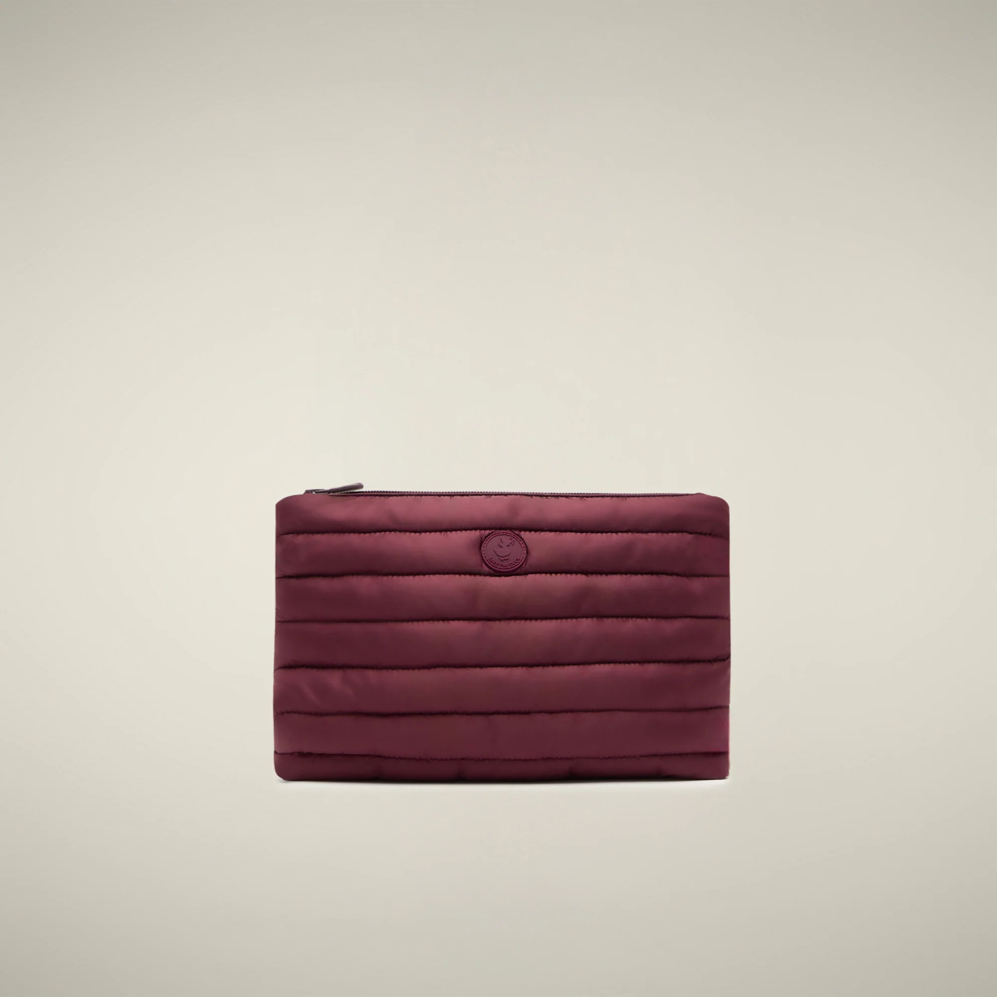 Unisex quilted pouch Thalassa in wine red