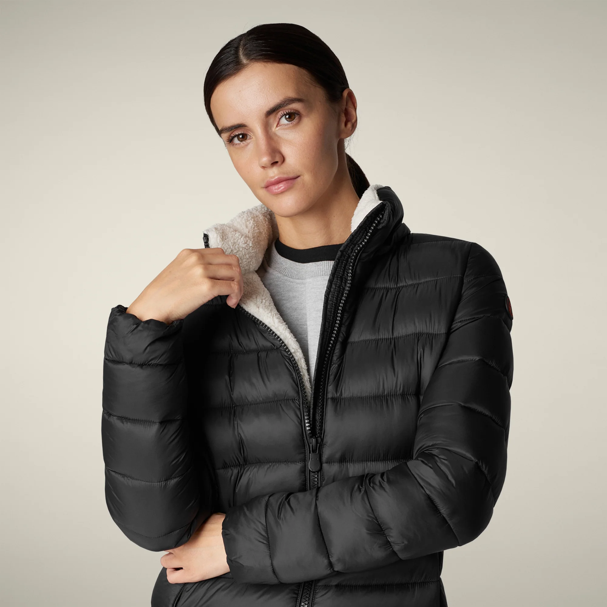 Women's Animal free puffer Coat joanne in black