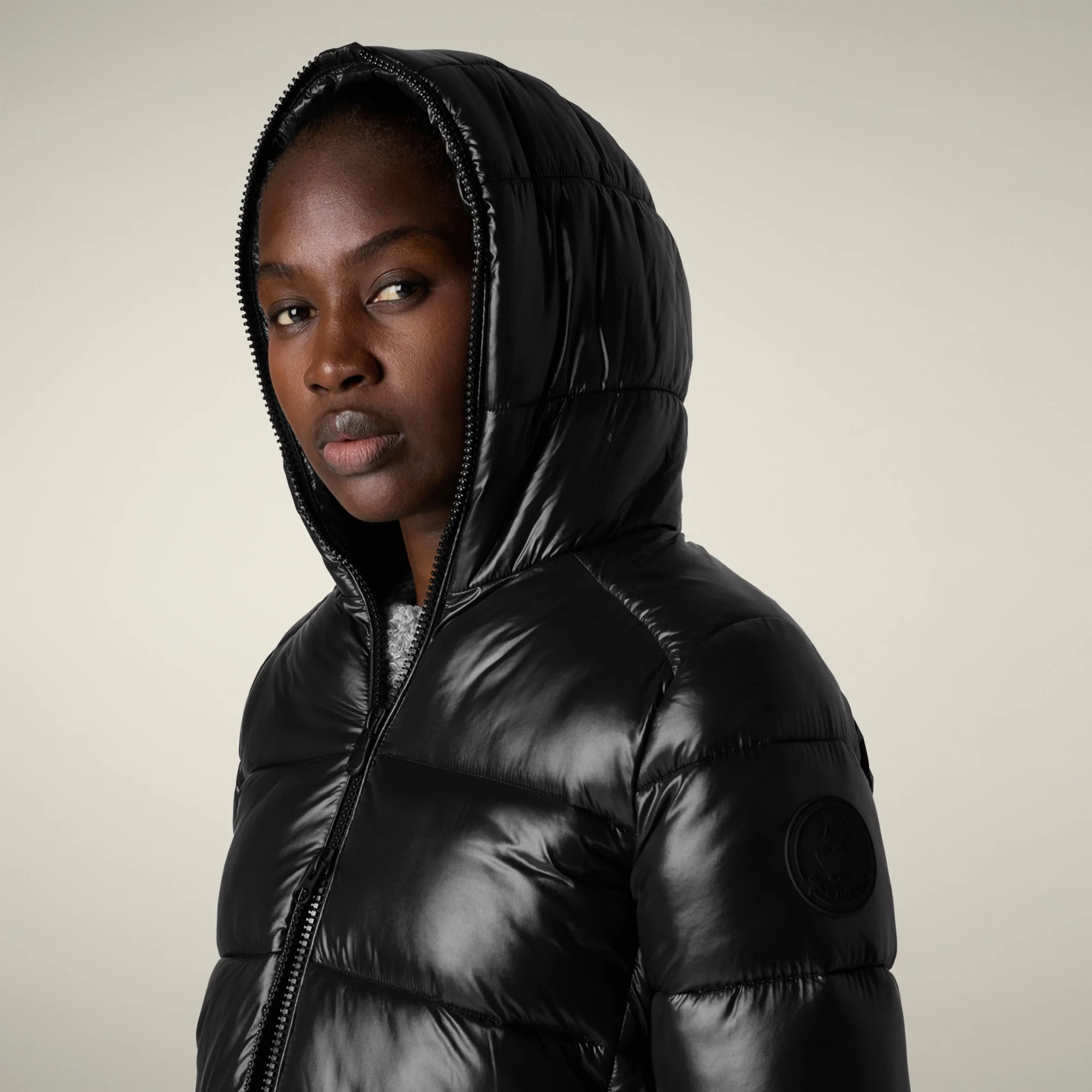 Women's Animal free puffer Jacket Lois in Black