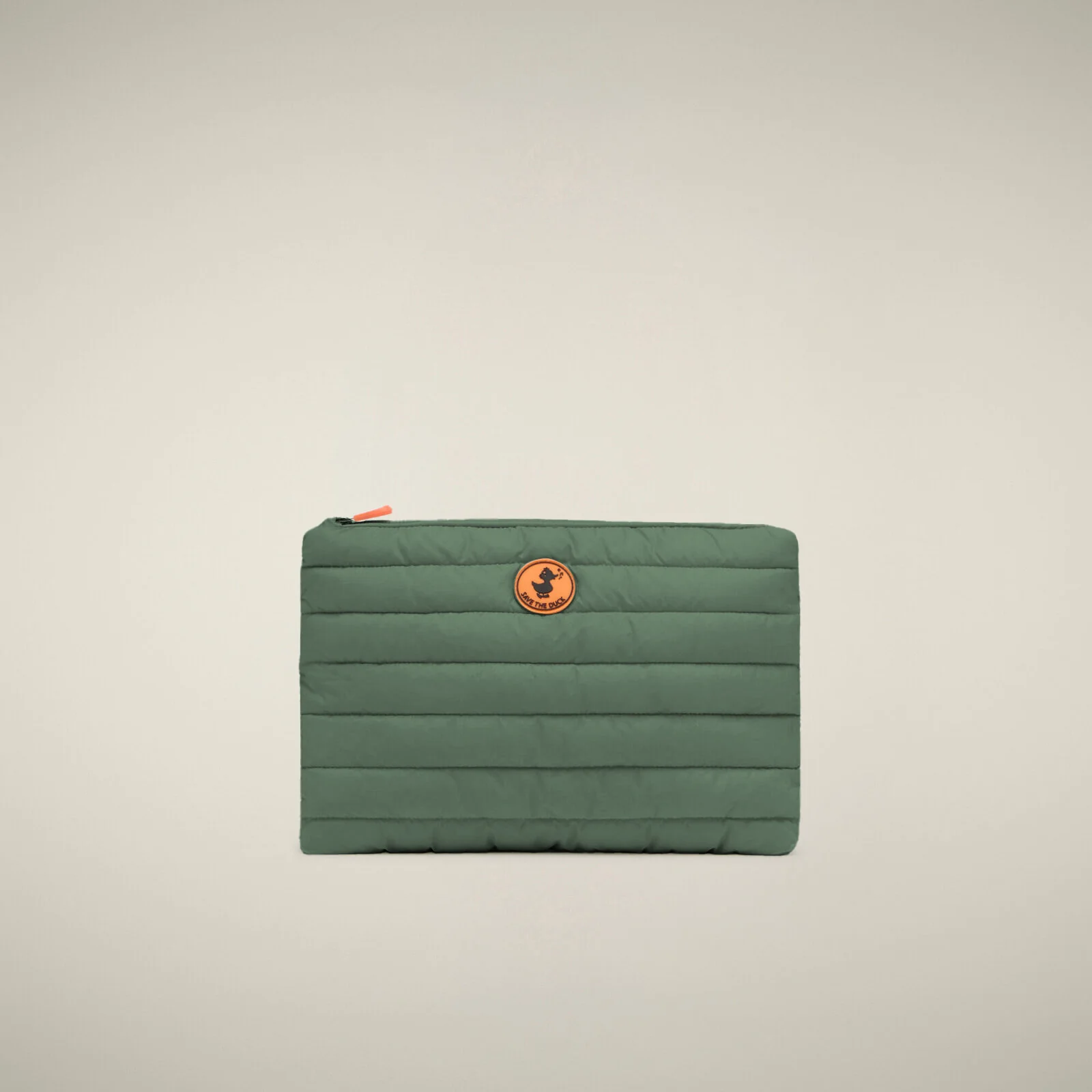 Unisex quilted pouch shaula in thyme green