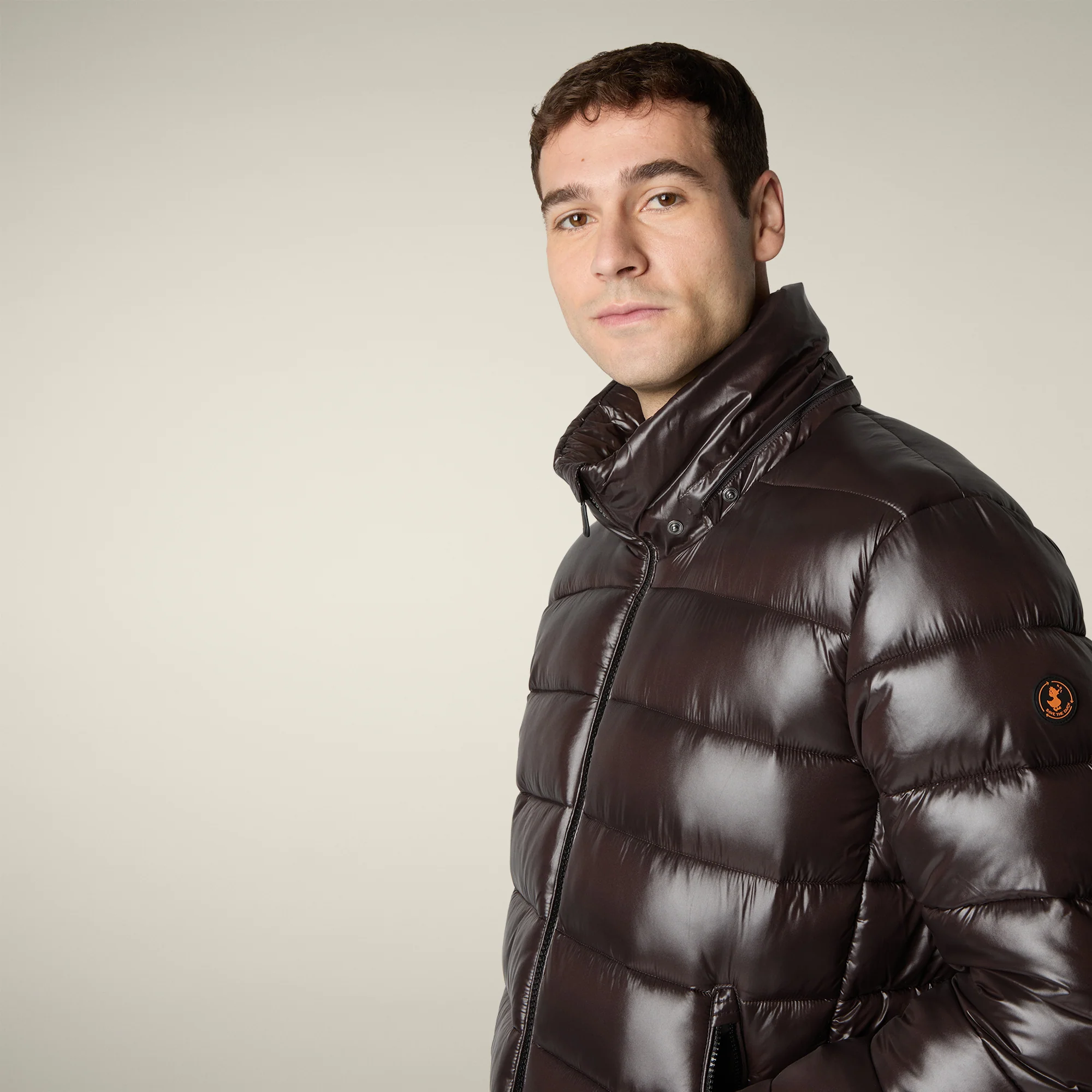 Men's Animal free puffer jacket florian in brown black