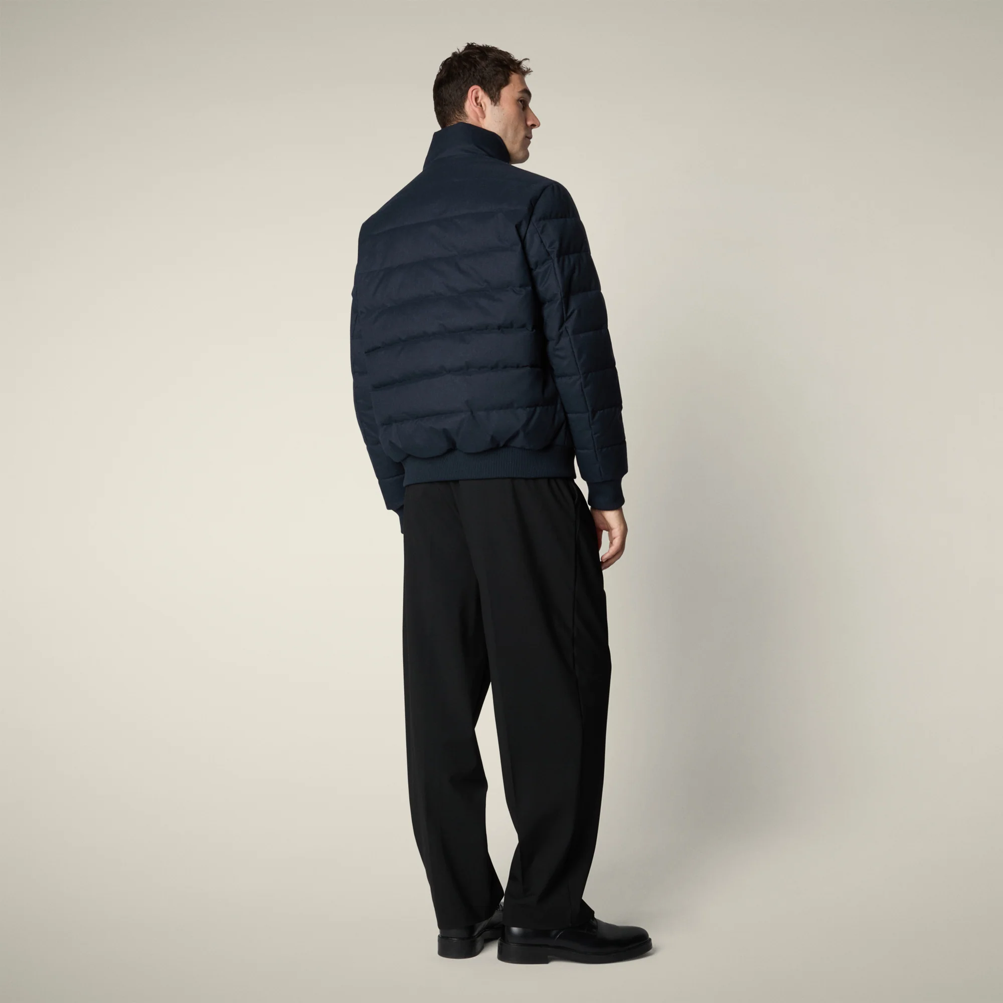Men's Animal free puffer Jacket Herbie in Navy Blue Melange
