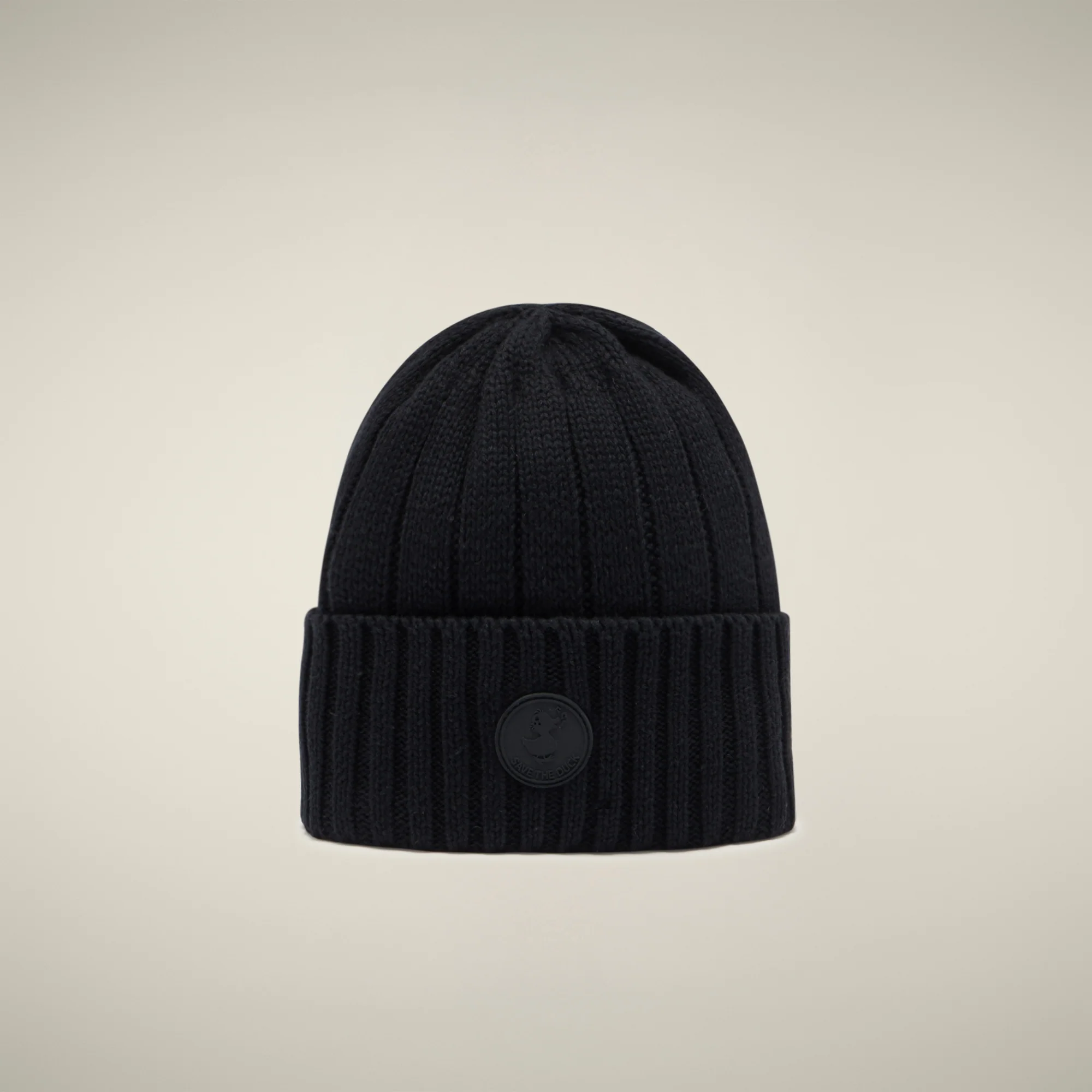 Unisex ribbed beanie jo in black
