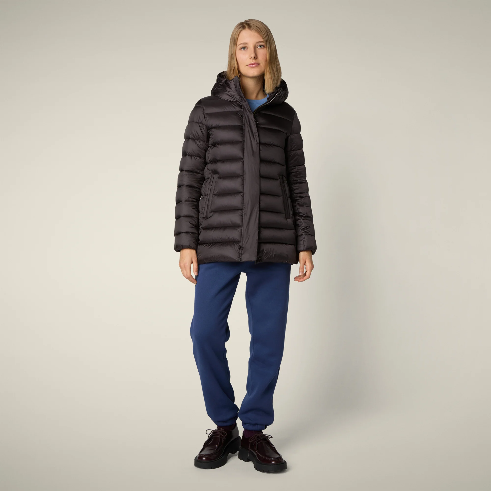 Women's Animal free puffer Coat Drimia in brown black