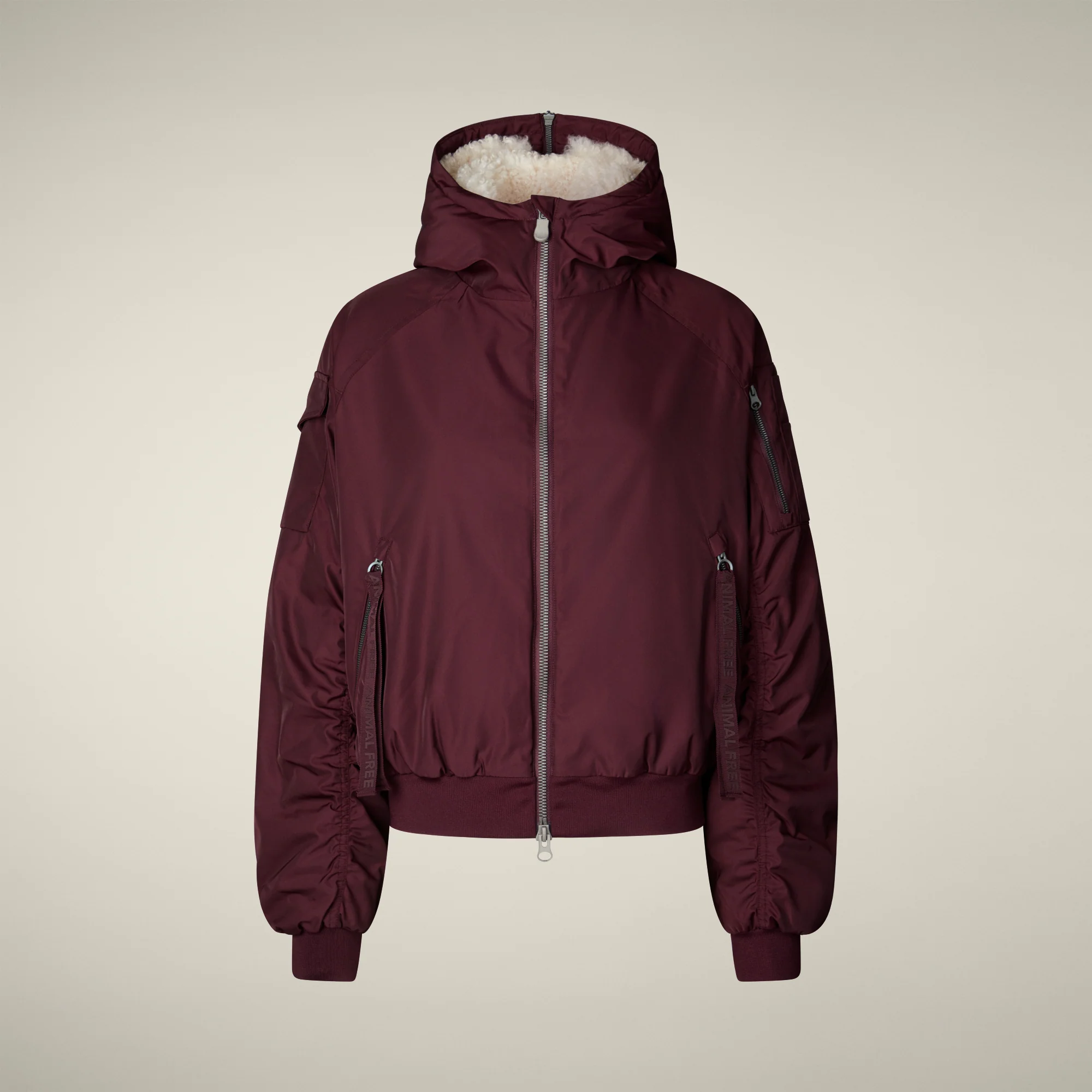Women's bomber jacket Gaga in wine red